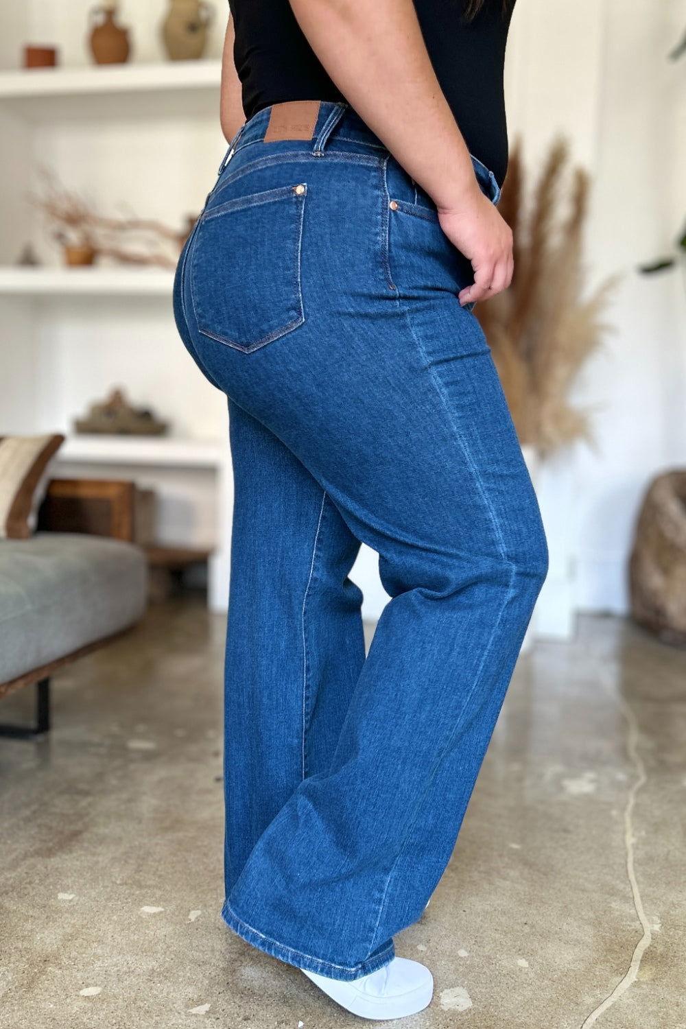 Judy Blue Full Size High Rise Straight Jeans - Clothes For Her Online Store