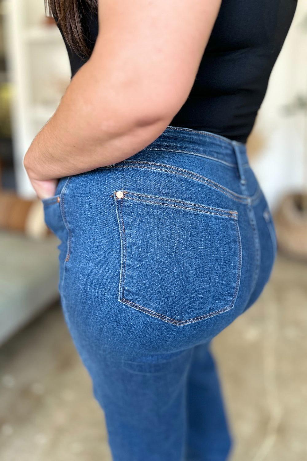 Judy Blue Full Size High Rise Straight Jeans - Clothes For Her Online Store