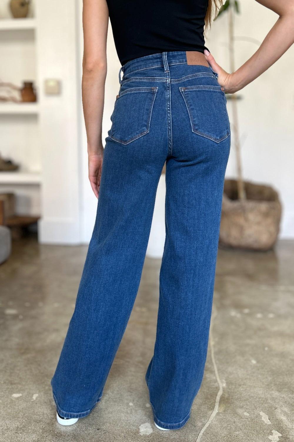 Judy Blue Full Size High Rise Straight Jeans - Clothes For Her Online Store