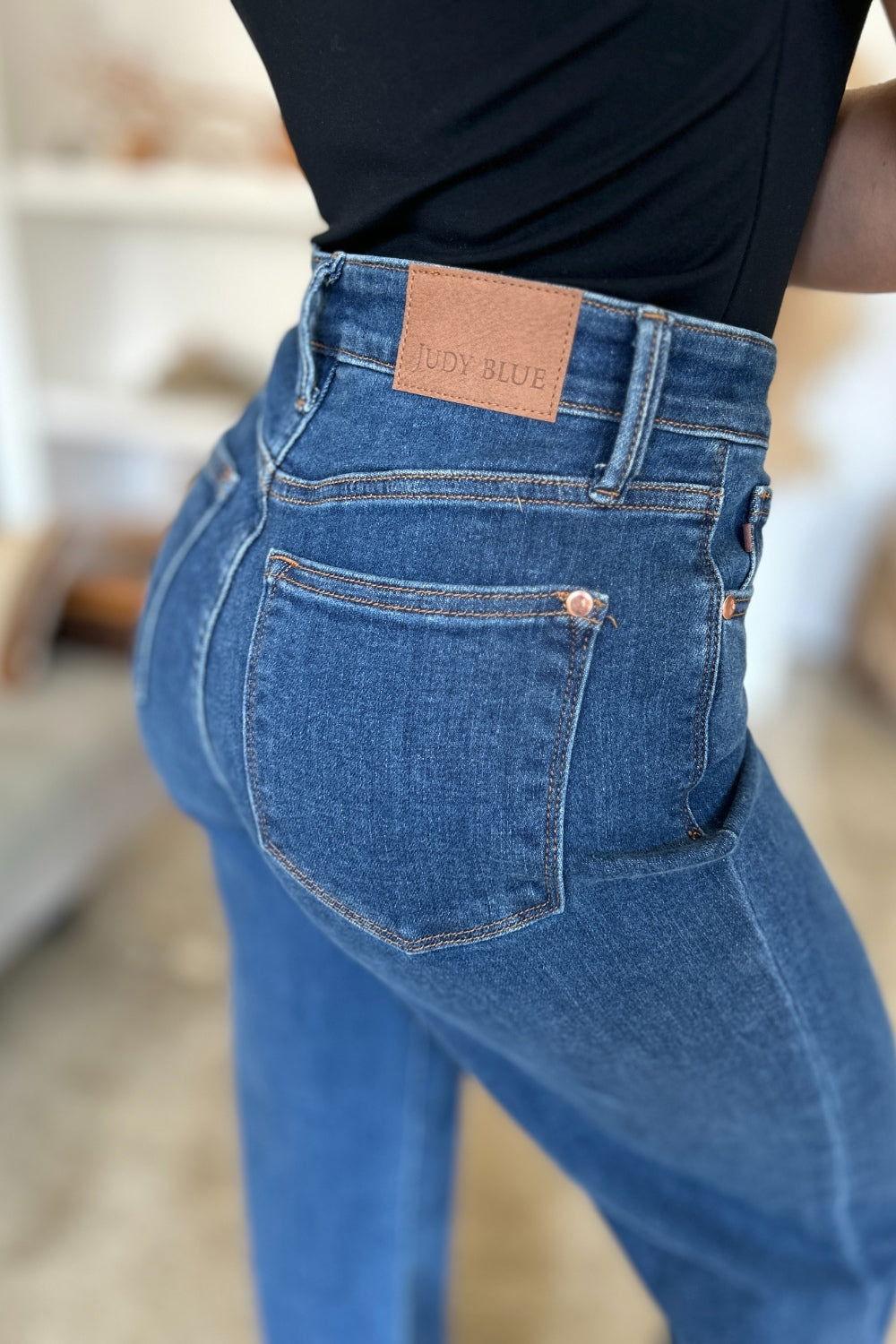 Judy Blue Full Size High Rise Straight Jeans - Clothes For Her Online Store