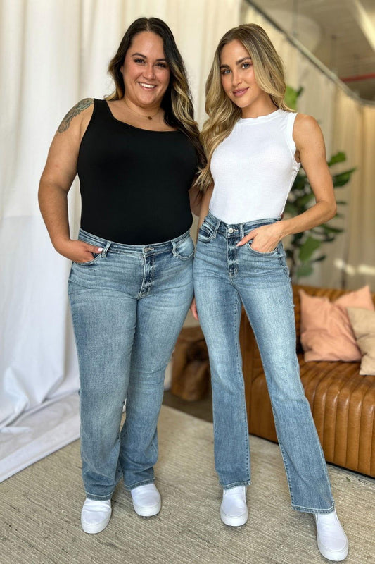 Judy Blue Full Size Medium Rise Bootcut Jeans - Clothes For Her Online Store