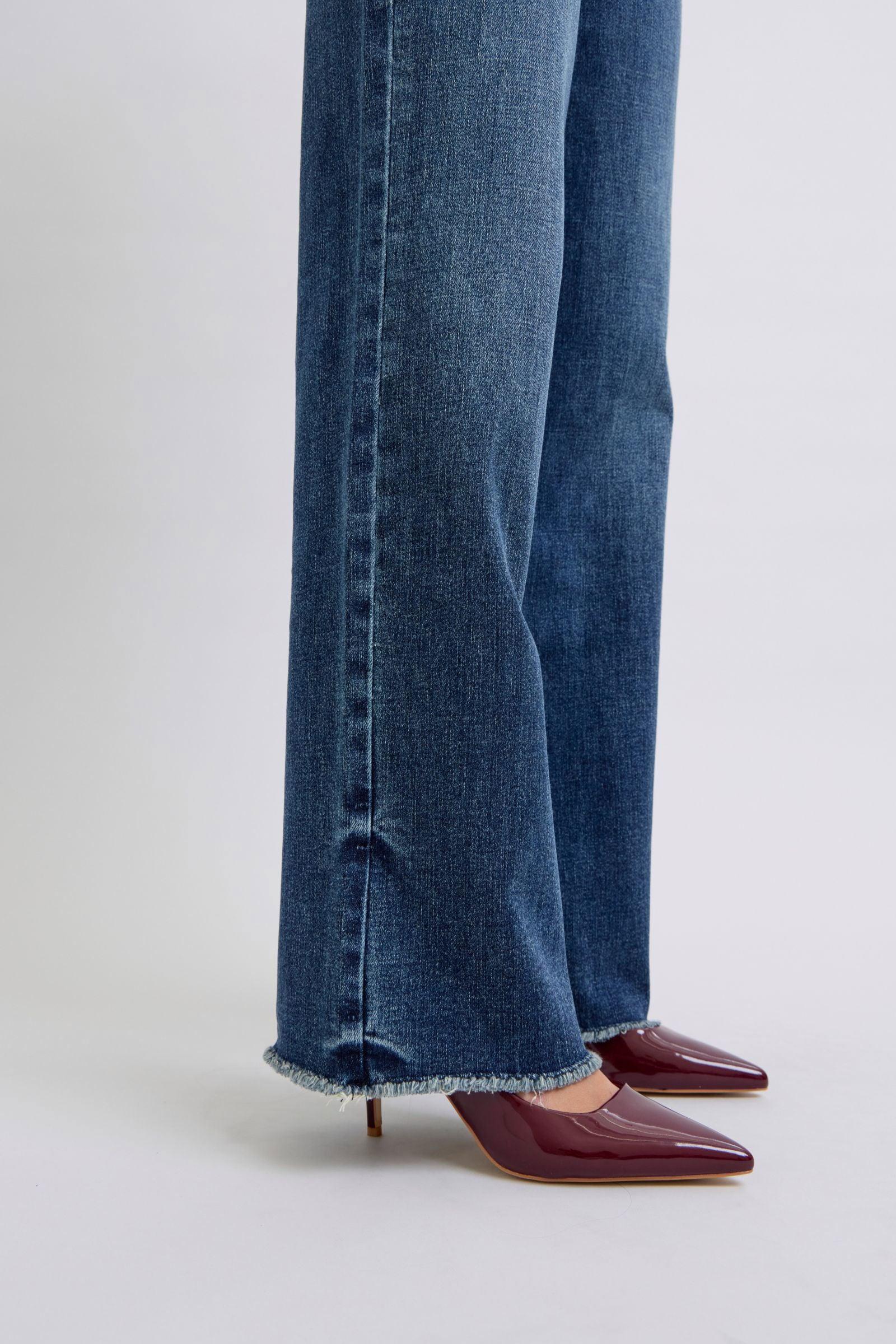 Judy Blue Full Size Raw Hem Mid Rise Jeans - Clothes For Her Online Store