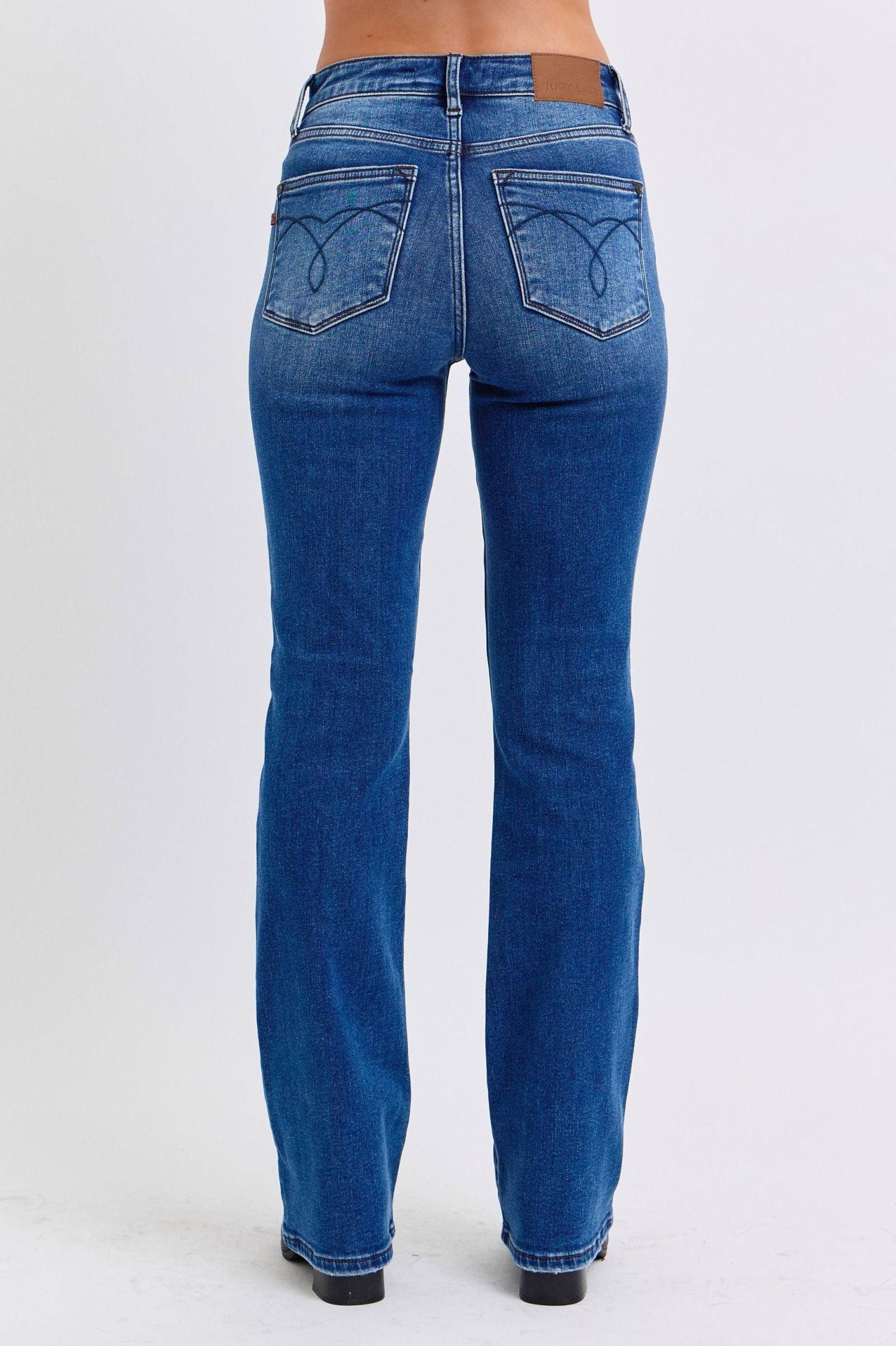 Judy Blue Full Size Run Mid-Rise Bootcut Jeans with Thermal Lining - Clothes For Her Online Store