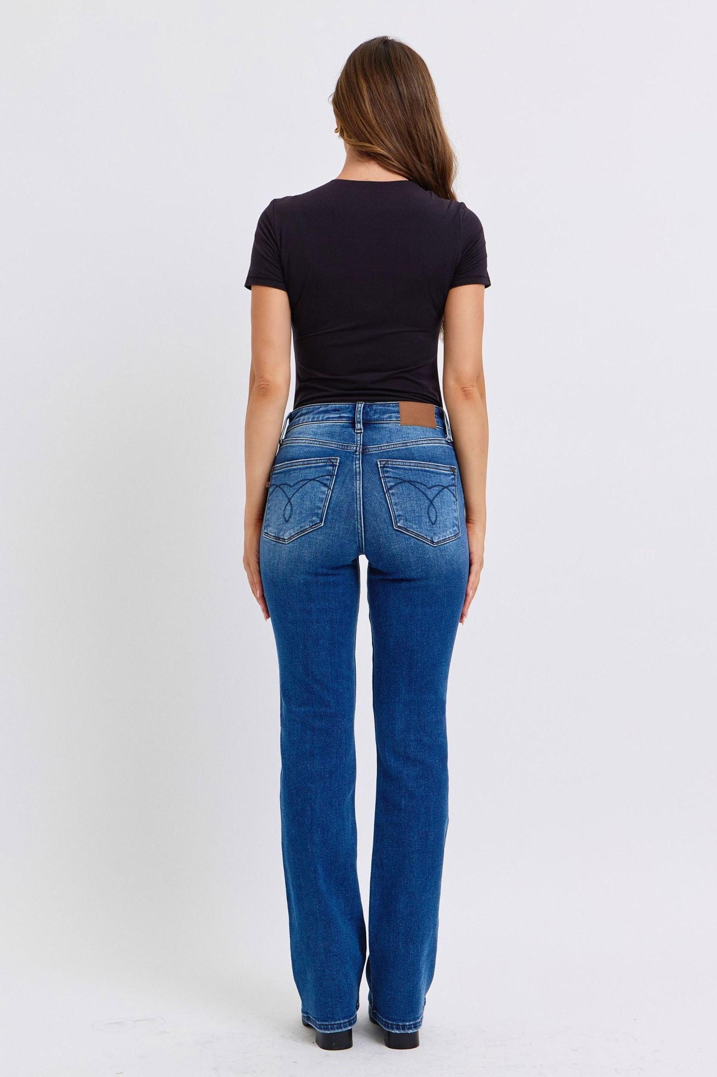 Judy Blue Full Size Run Mid-Rise Bootcut Jeans with Thermal Lining - Clothes For Her Online Store