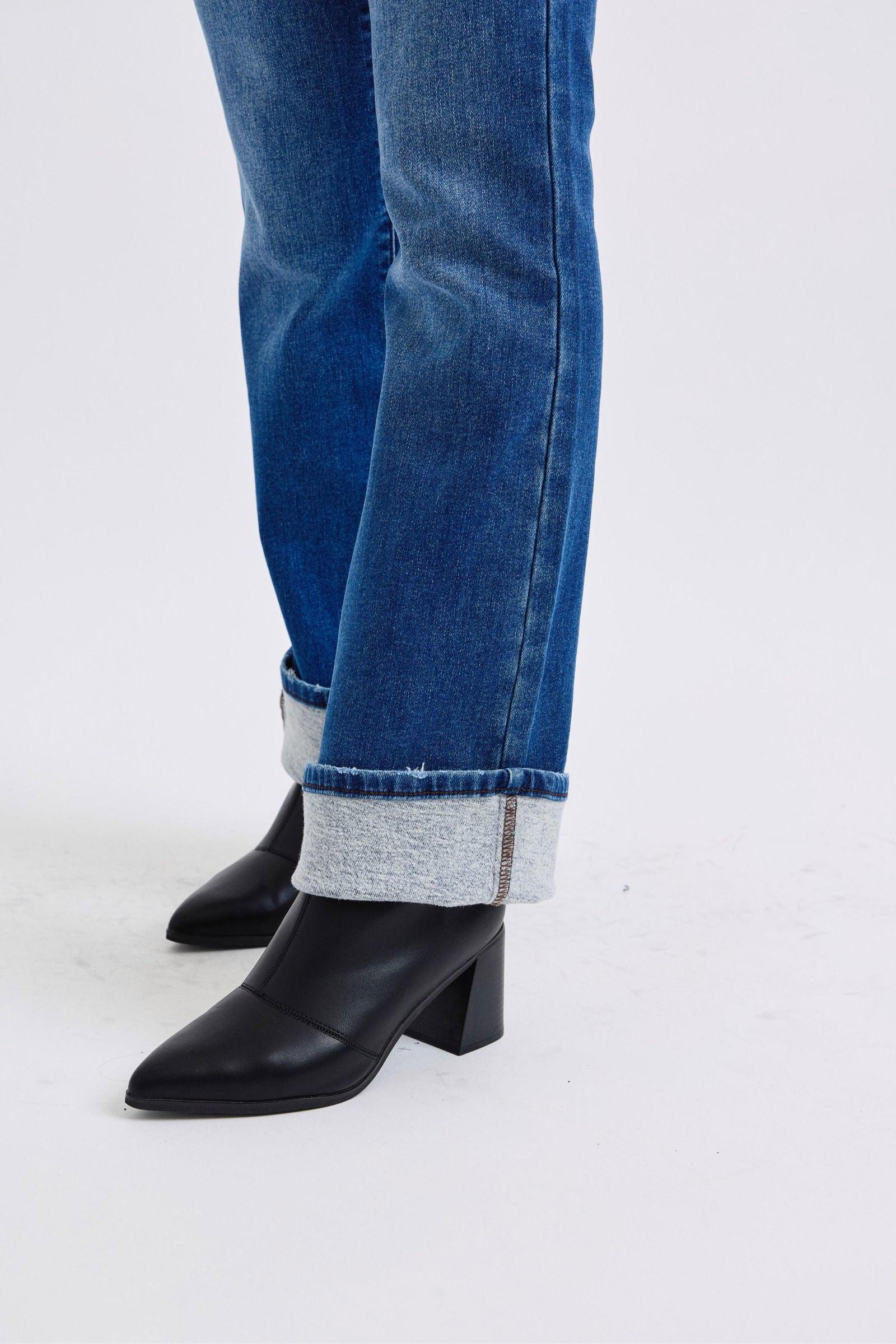 Judy Blue Full Size Run Mid-Rise Bootcut Jeans with Thermal Lining - Clothes For Her Online Store
