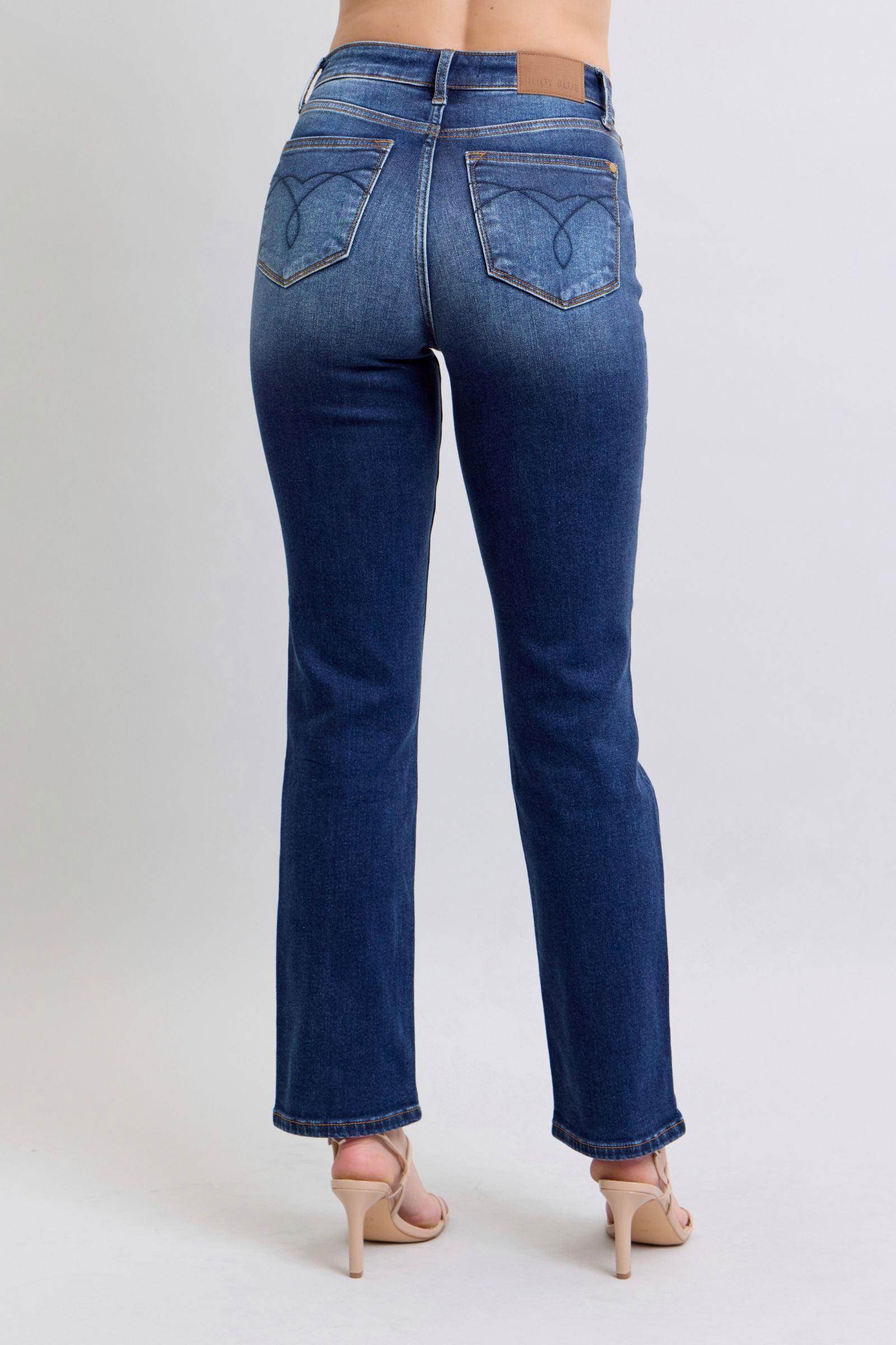 Judy Blue Full Size Washed Straight Leg Jeans with Pockets - Clothes For Her Online Store