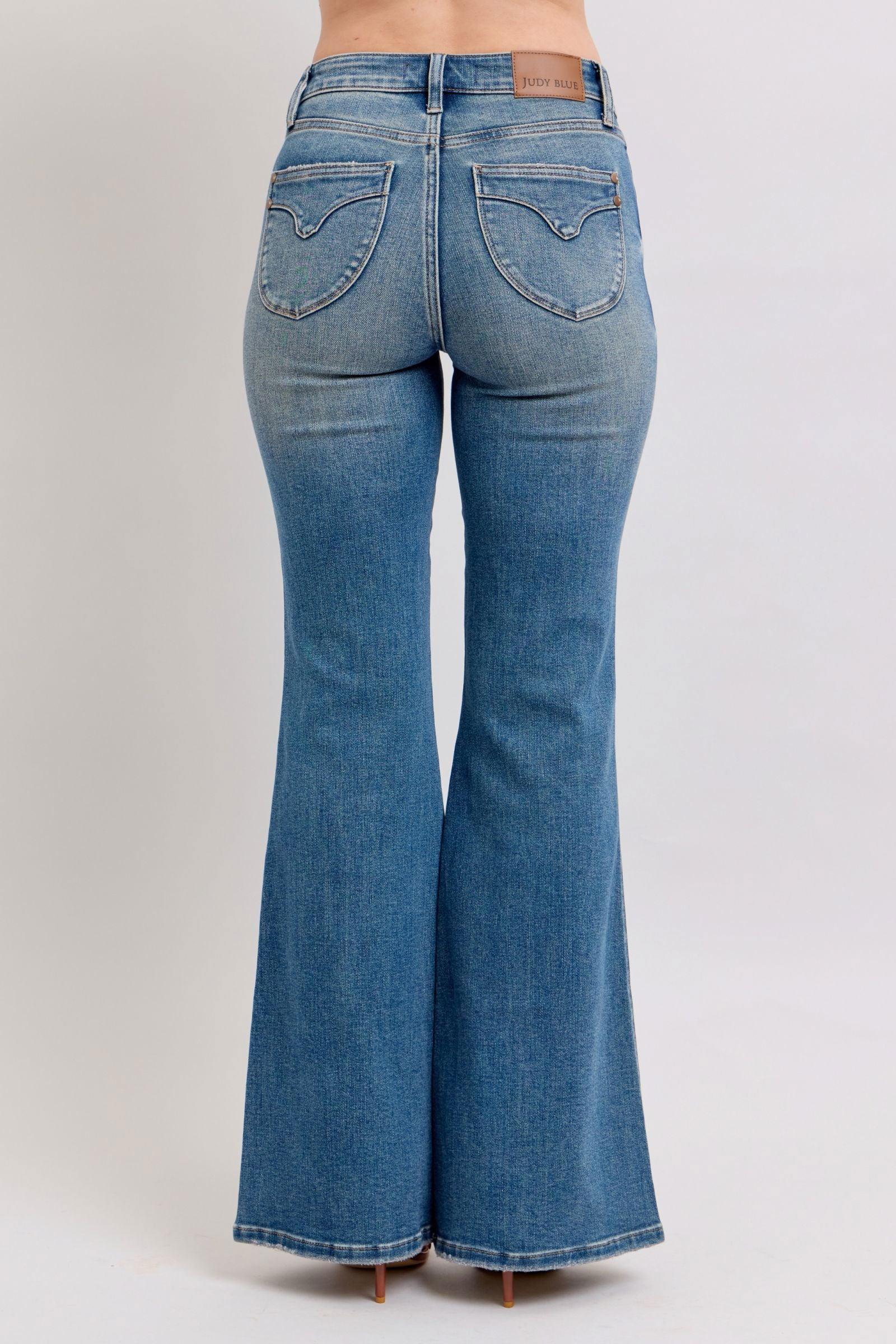 Judy Blue MR Tummy Control Vintage Wash Jeans - Clothes For Her Online Store