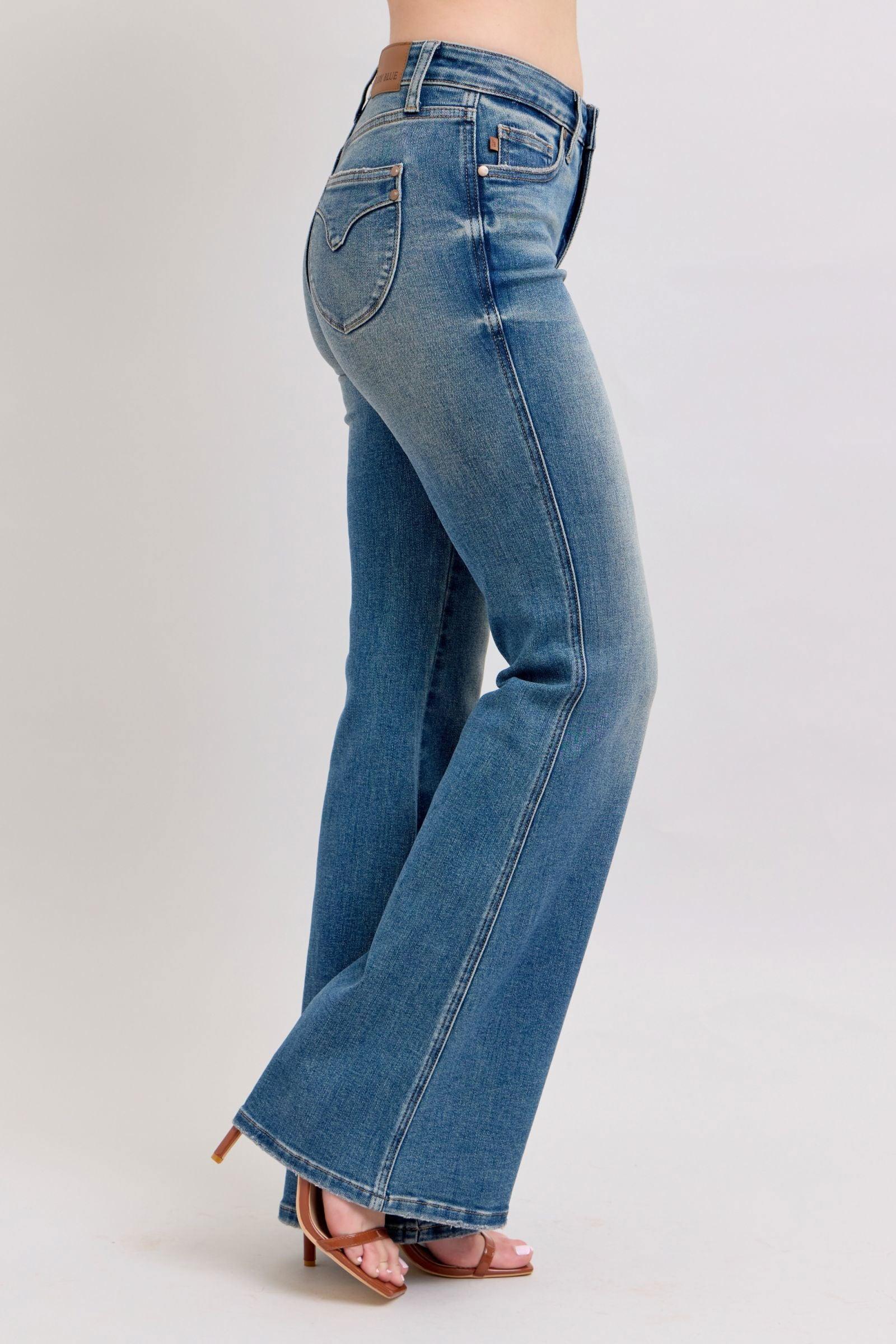 Judy Blue MR Tummy Control Vintage Wash Jeans - Clothes For Her Online Store