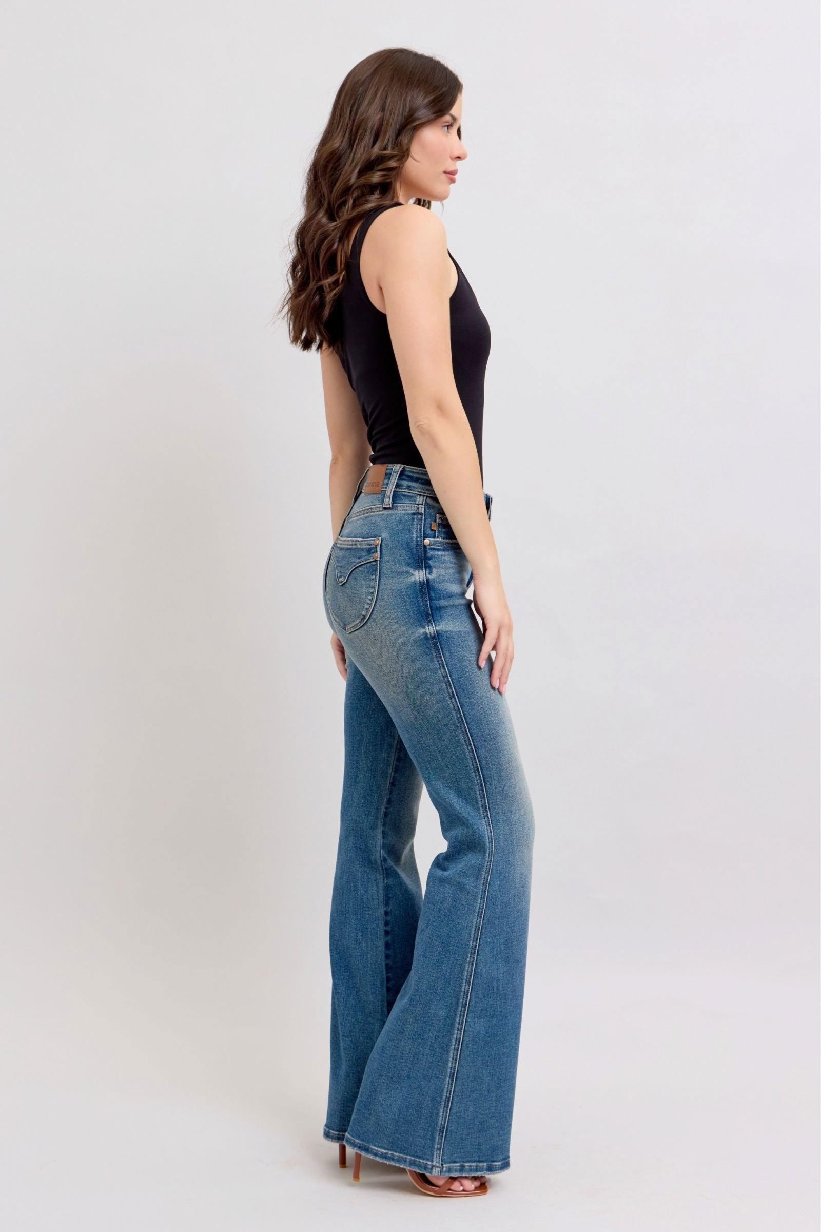 Judy Blue MR Tummy Control Vintage Wash Jeans - Clothes For Her Online Store