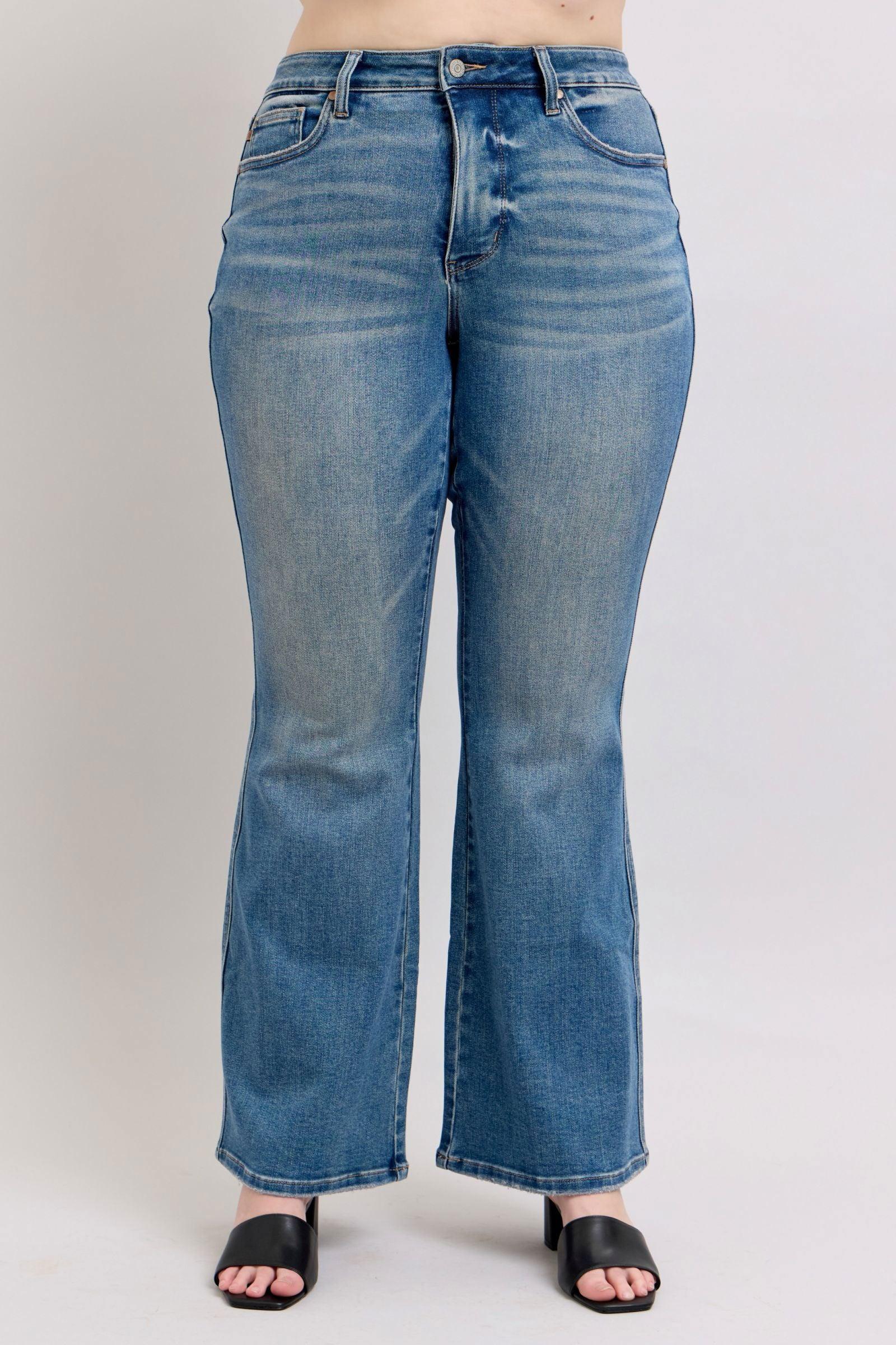 Judy Blue MR Tummy Control Vintage Wash Jeans - Clothes For Her Online Store