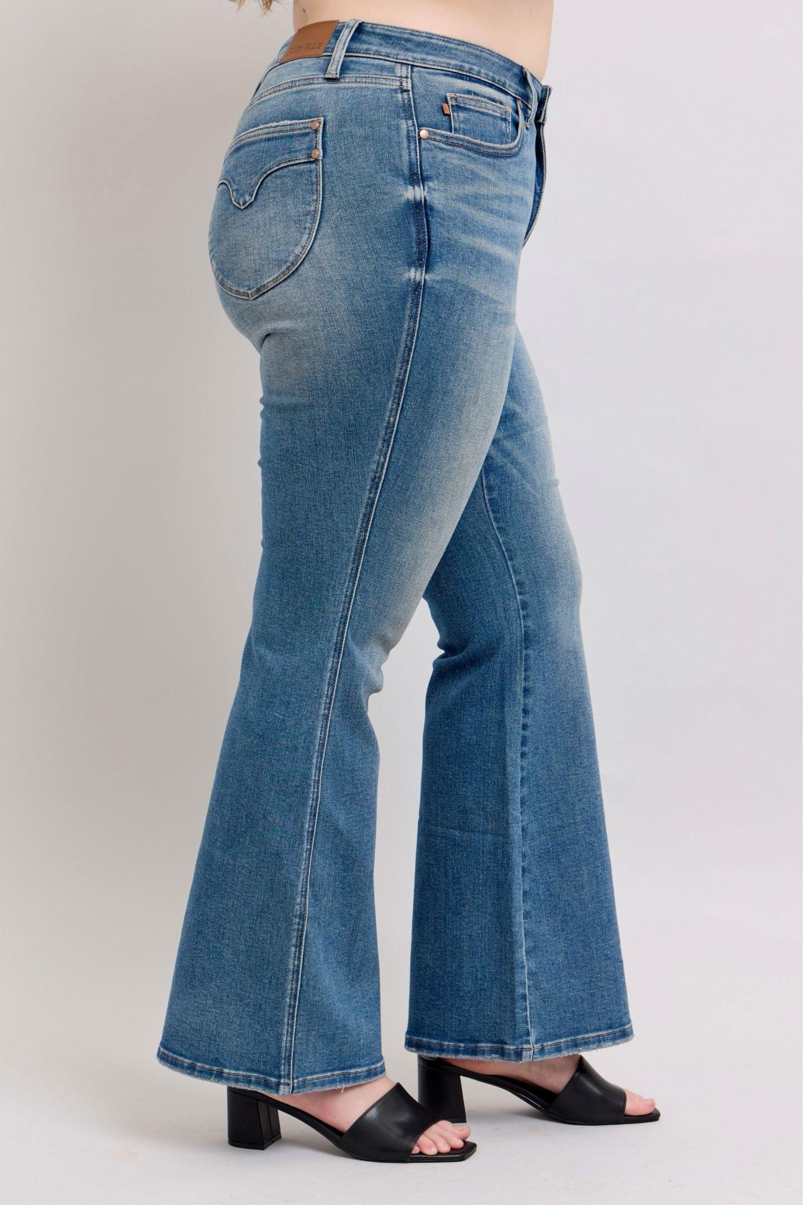 Judy Blue MR Tummy Control Vintage Wash Jeans - Clothes For Her Online Store