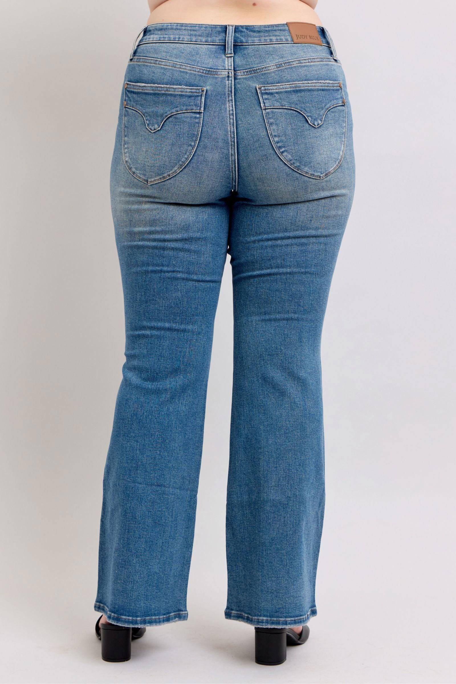 Judy Blue MR Tummy Control Vintage Wash Jeans - Clothes For Her Online Store