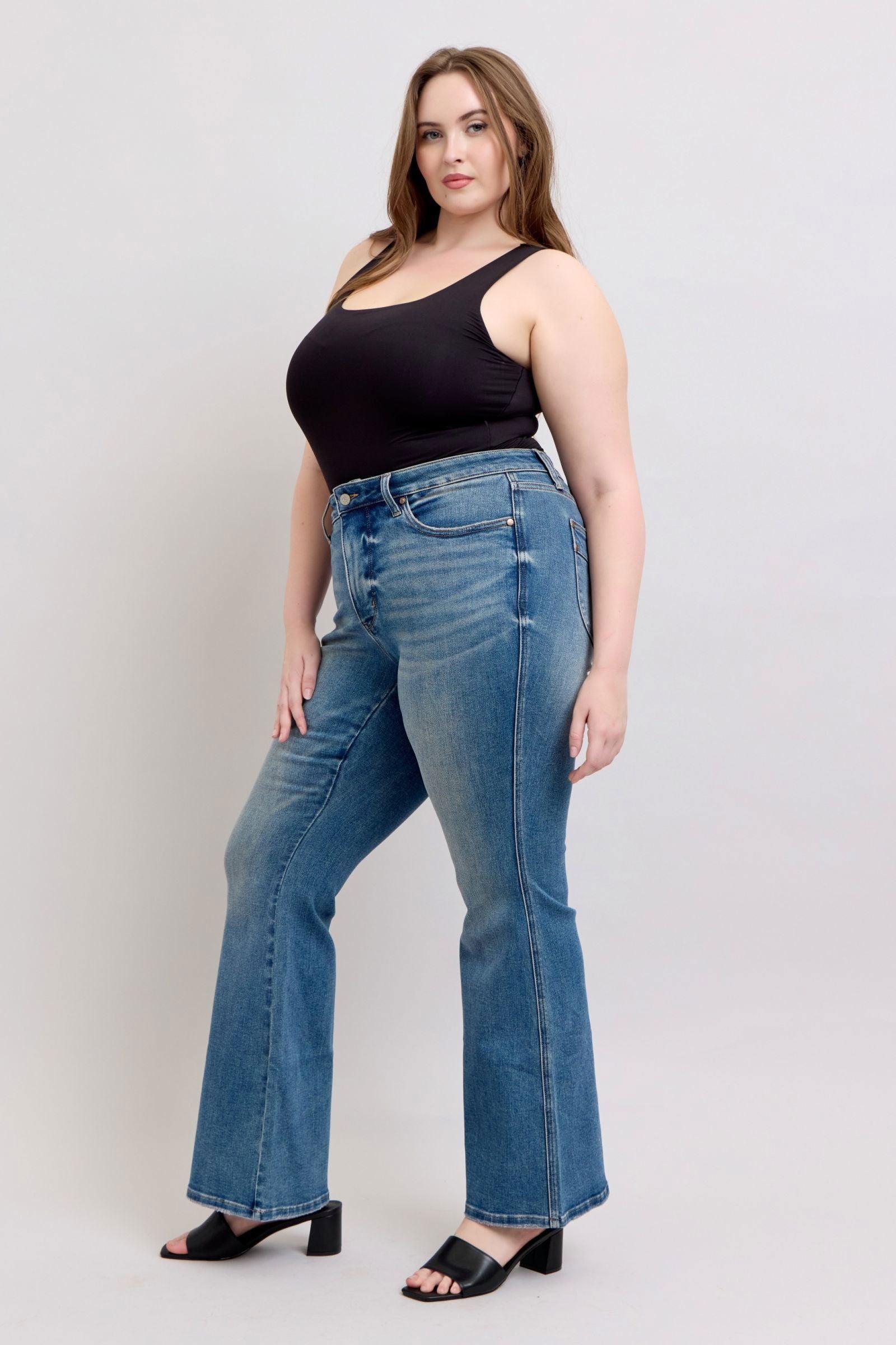 Judy Blue MR Tummy Control Vintage Wash Jeans - Clothes For Her Online Store