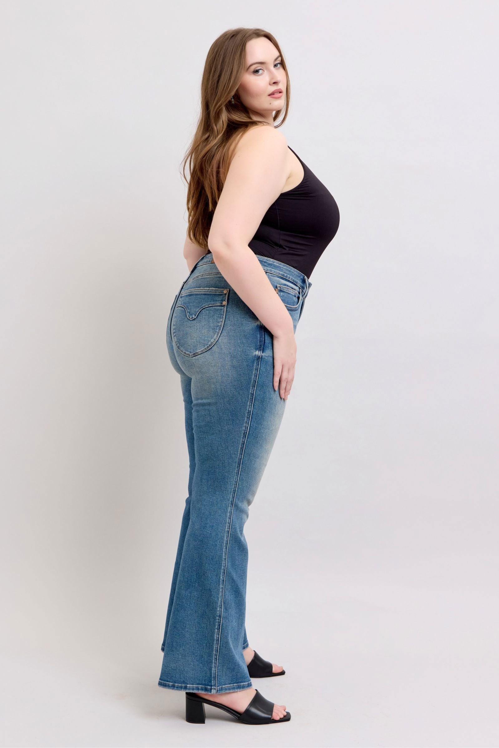 Judy Blue MR Tummy Control Vintage Wash Jeans - Clothes For Her Online Store