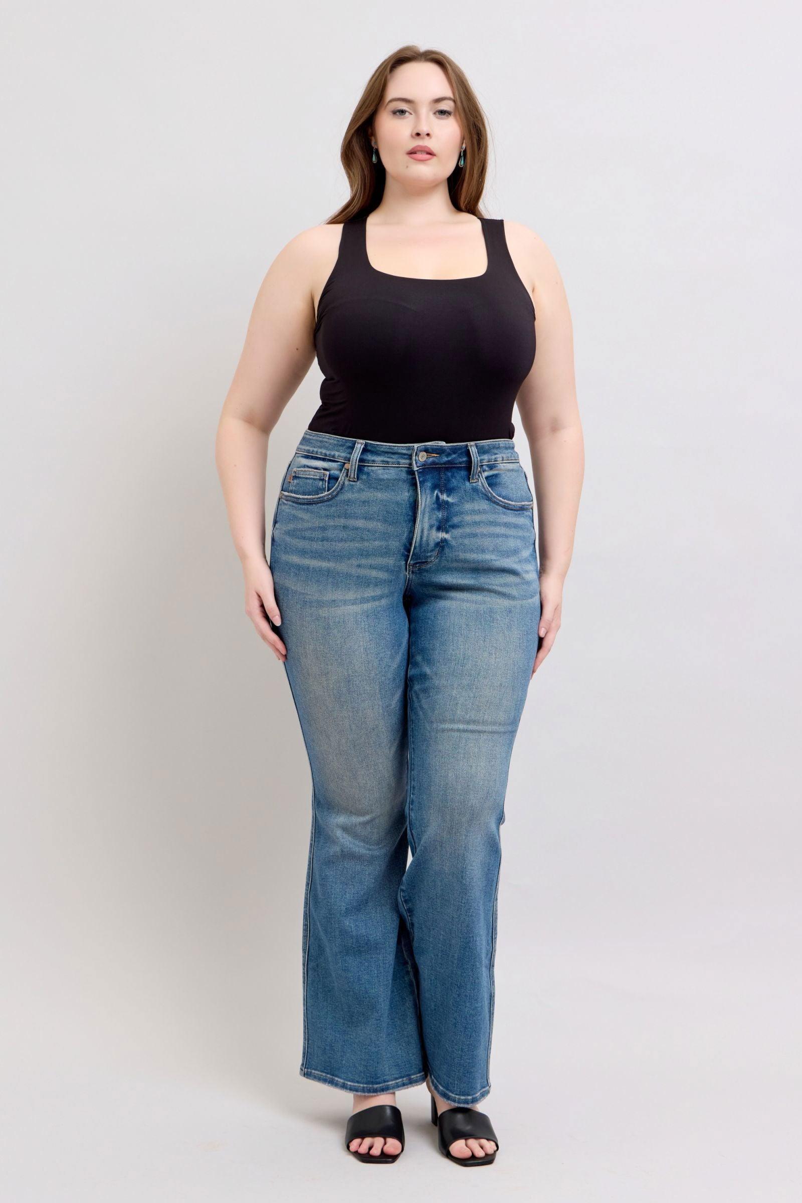 Judy Blue MR Tummy Control Vintage Wash Jeans - Clothes For Her Online Store