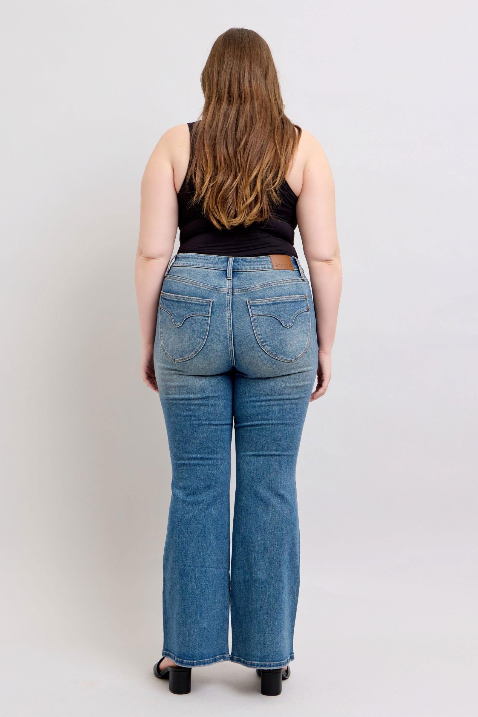 Judy Blue MR Tummy Control Vintage Wash Jeans - Clothes For Her Online Store