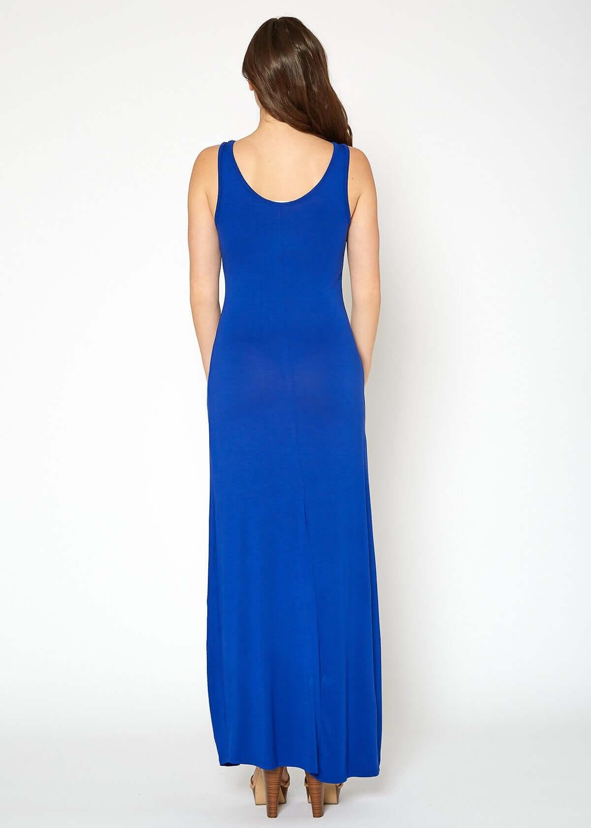 Women's Sleeveless Scoop Neck Maxi Dress