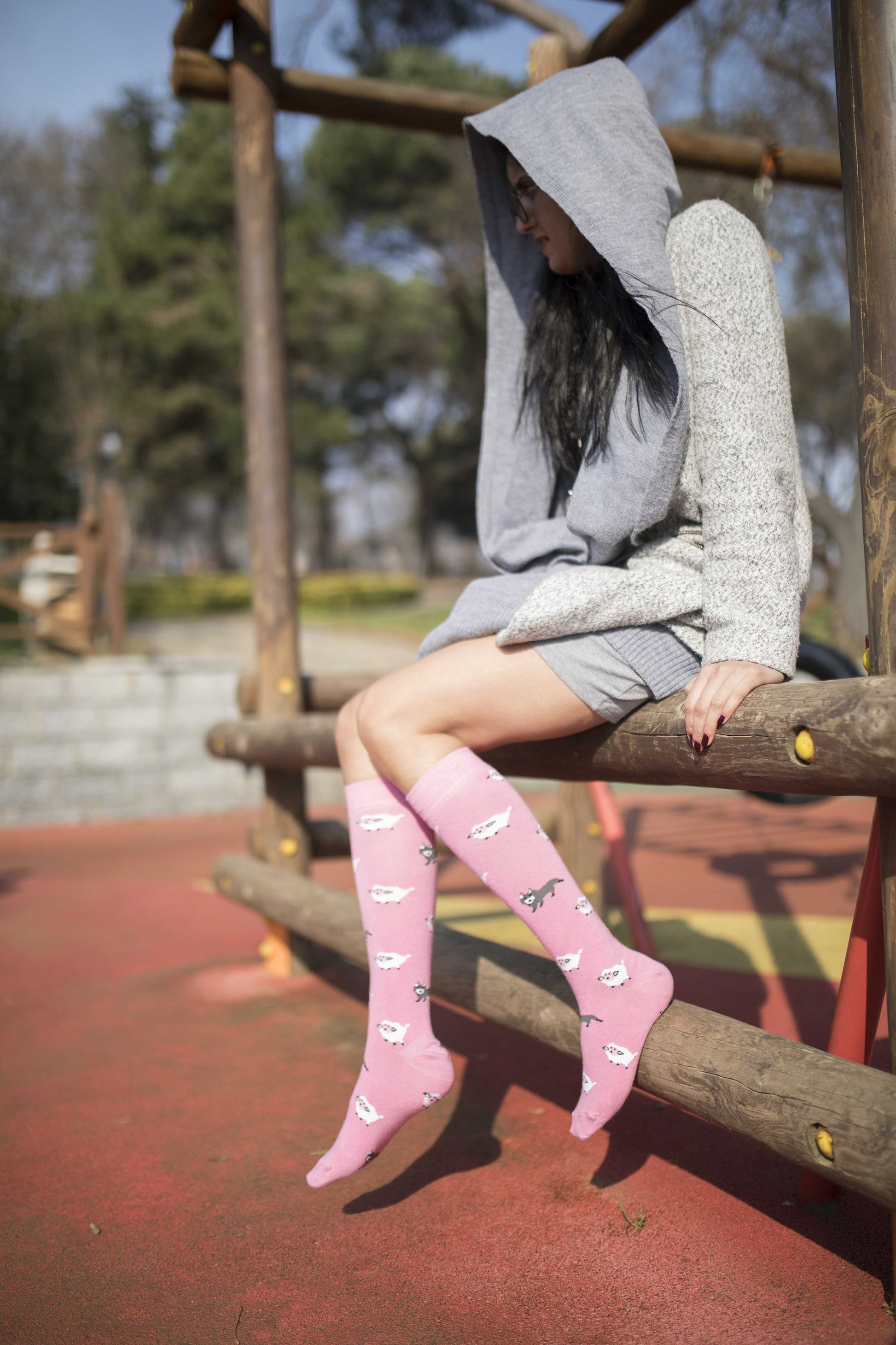 Women's Lamb Knee High Socks