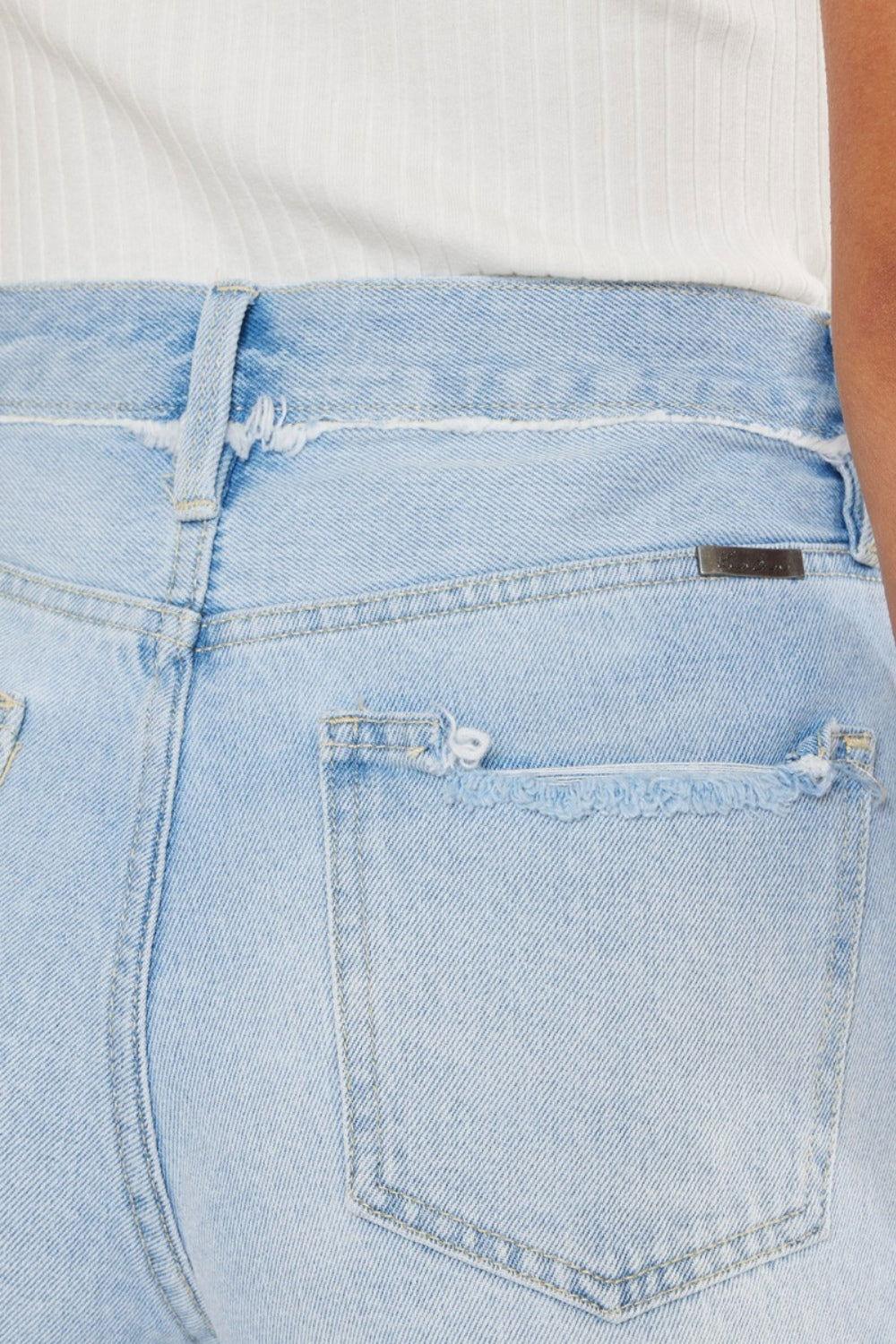 Kancan Distressed Button Fly Denim Shorts - Clothes For Her Online Store