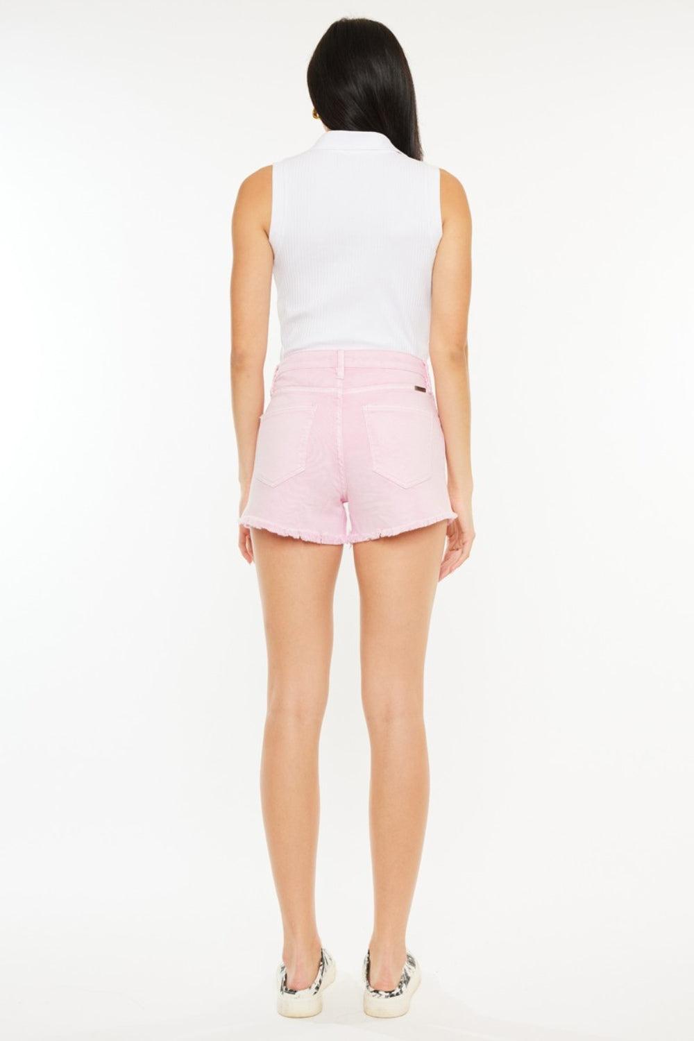 Kancan Raw Hem High Waist Denim Shorts - Clothes For Her Online Store