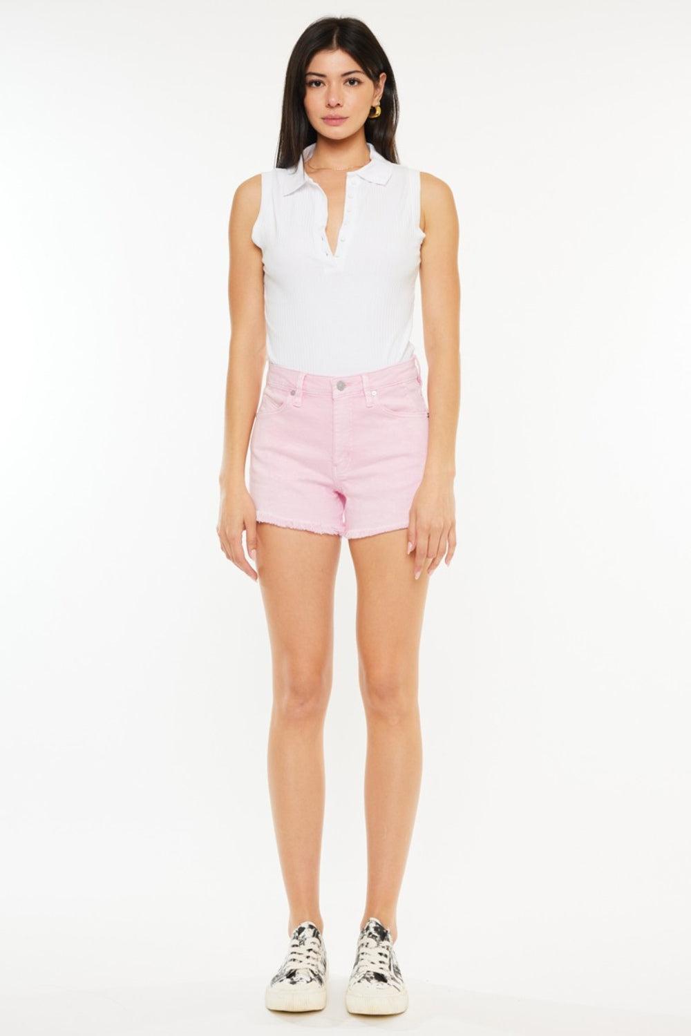 Kancan Raw Hem High Waist Denim Shorts - Clothes For Her Online Store
