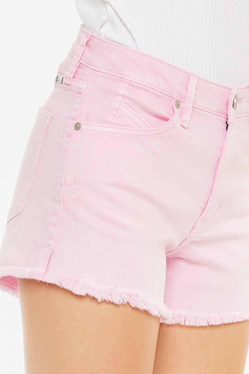 Kancan Raw Hem High Waist Denim Shorts - Clothes For Her Online Store