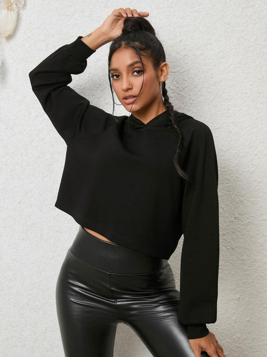 Lace-Up Long Sleeve Hoodie - Clothes For Her Online Store