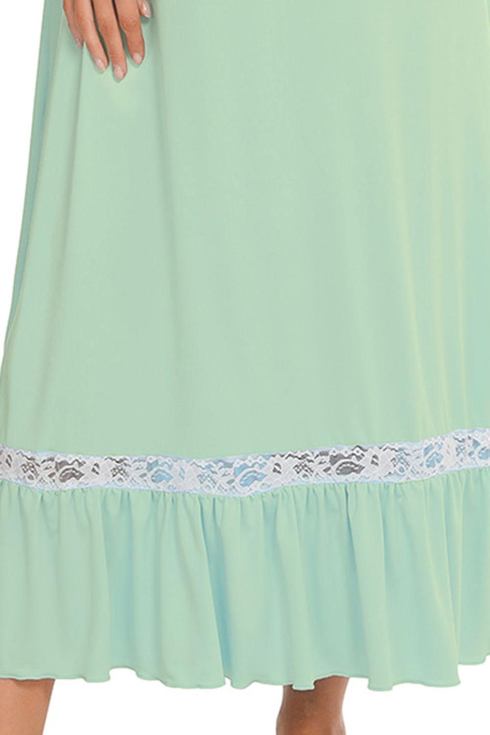 Lace Detail Short Sleeve Lounge Dress - Clothes For Her Online Store
