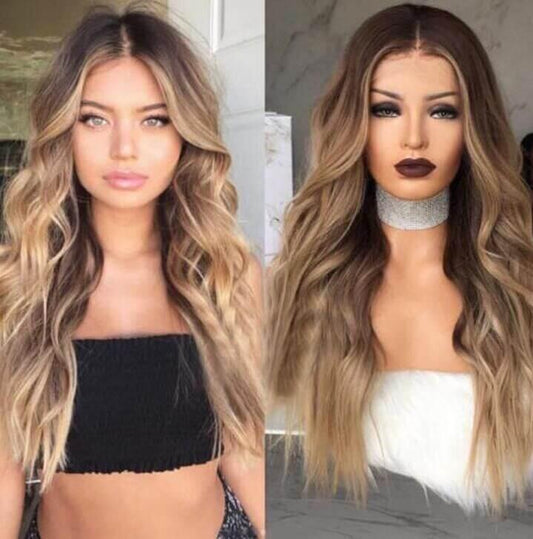 Lace Front Wigs Long Wavy Synthetic Wigs For Black Women Wig - Clothes For Her Online Store