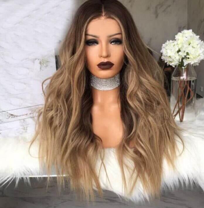 Lace Front Wigs Long Wavy Synthetic Wigs For Black Women Wig - Clothes For Her Online Store