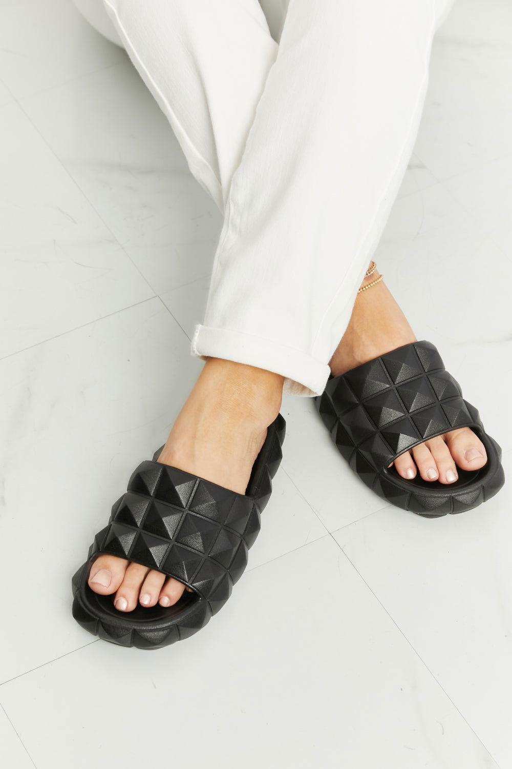 Legend Let's Chill 3D Stud Slide Sandal - Clothes For Her Online Store
