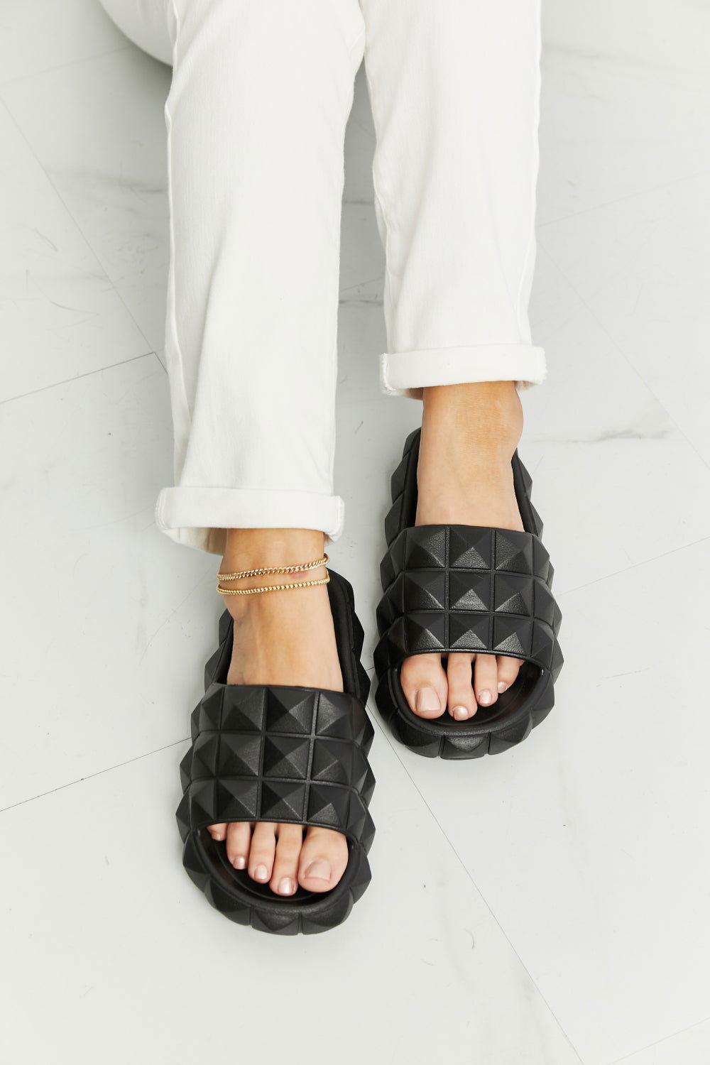 Legend Let's Chill 3D Stud Slide Sandal - Clothes For Her Online Store
