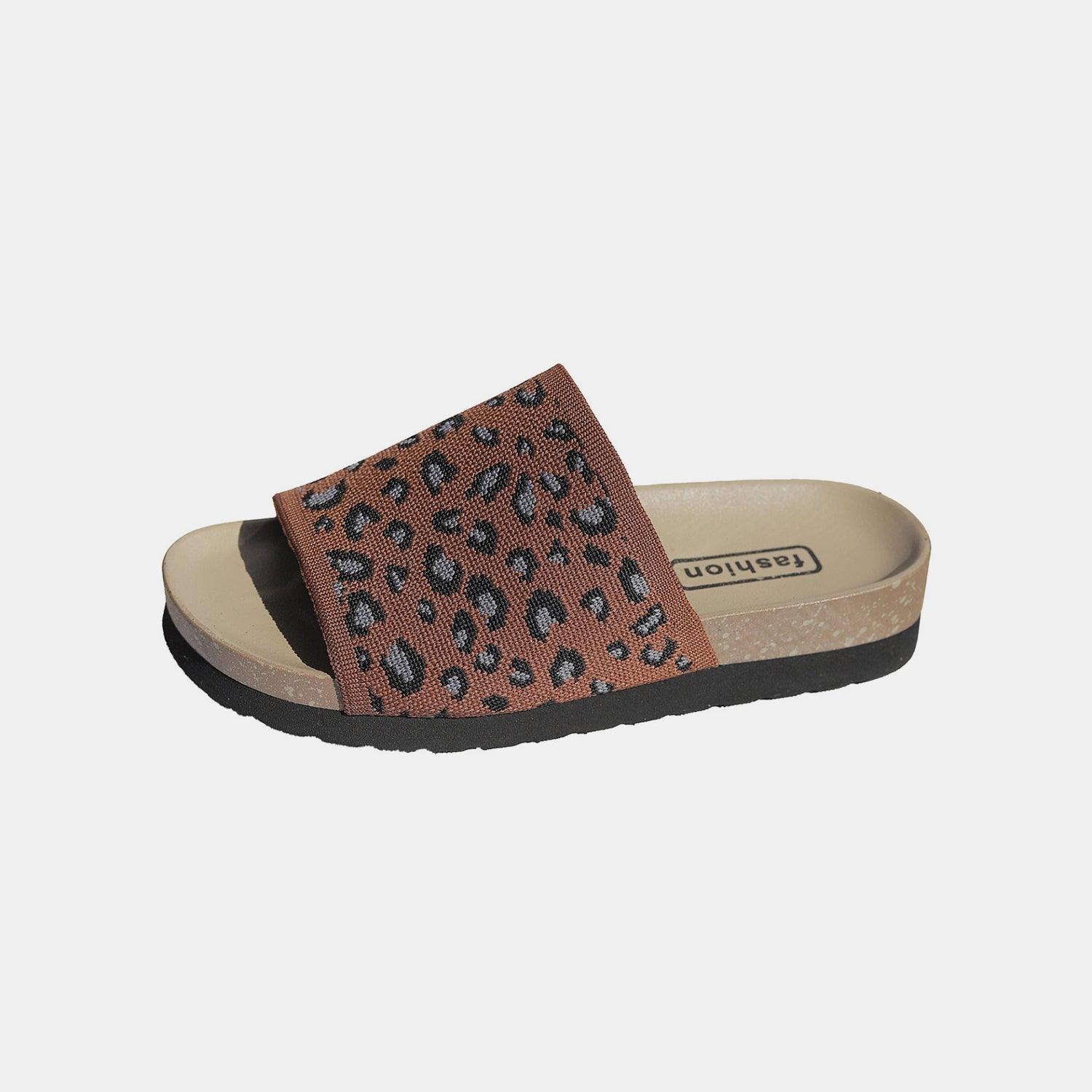 Leopard Open Toe Sandals - Clothes For Her Online Store