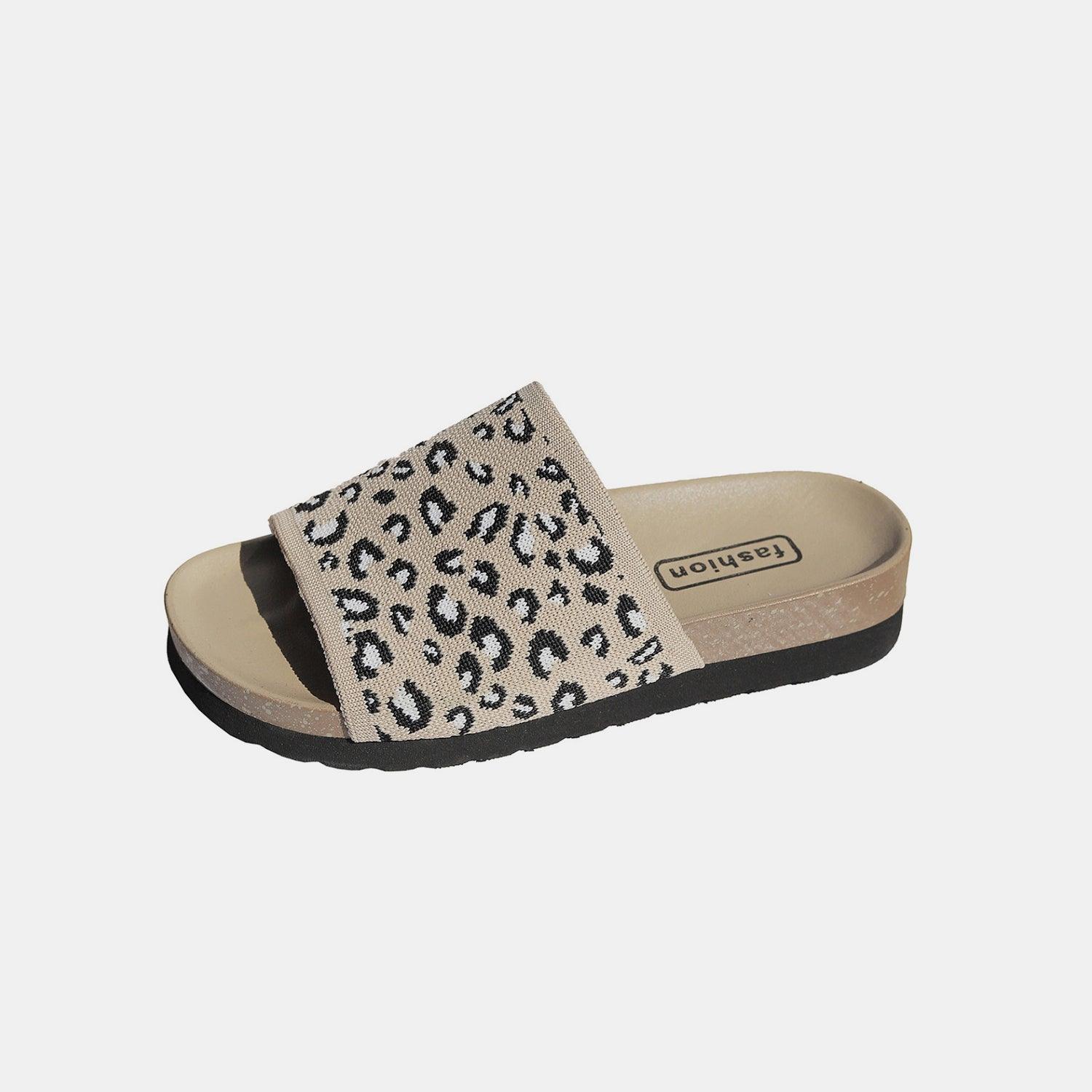 Leopard Open Toe Sandals - Clothes For Her Online Store