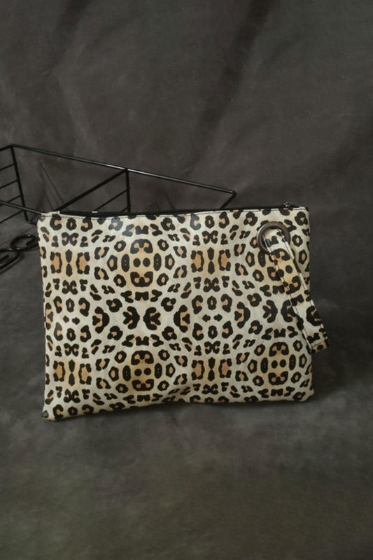 Leopard PU Leather Clutch - Clothes For Her Online Store