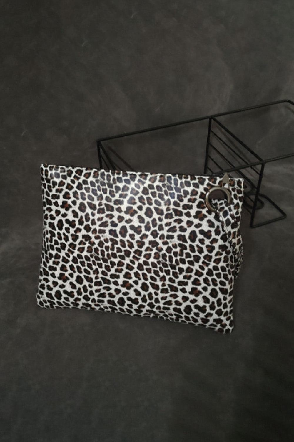 Leopard PU Leather Clutch - Clothes For Her Online Store
