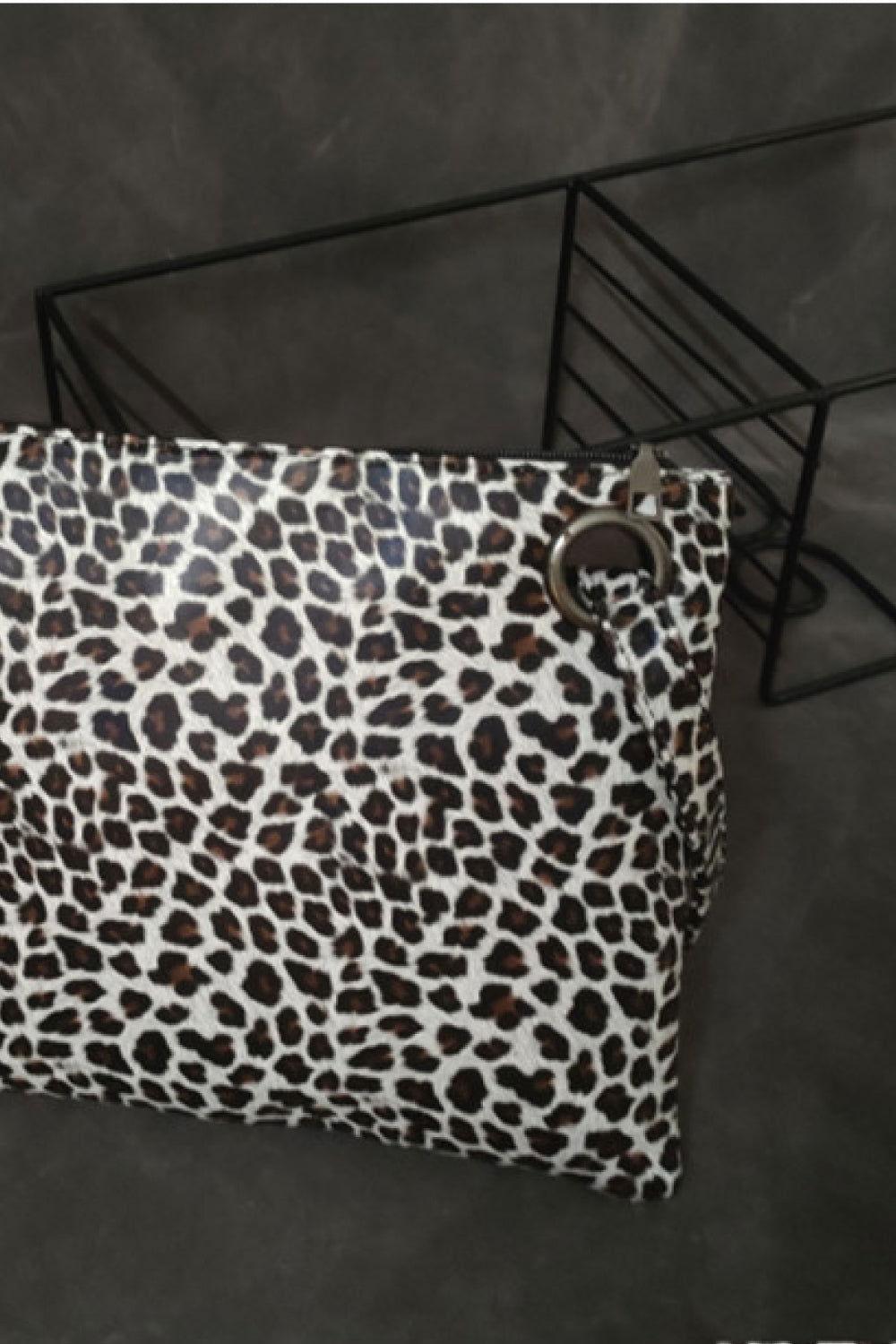 Leopard PU Leather Clutch - Clothes For Her Online Store
