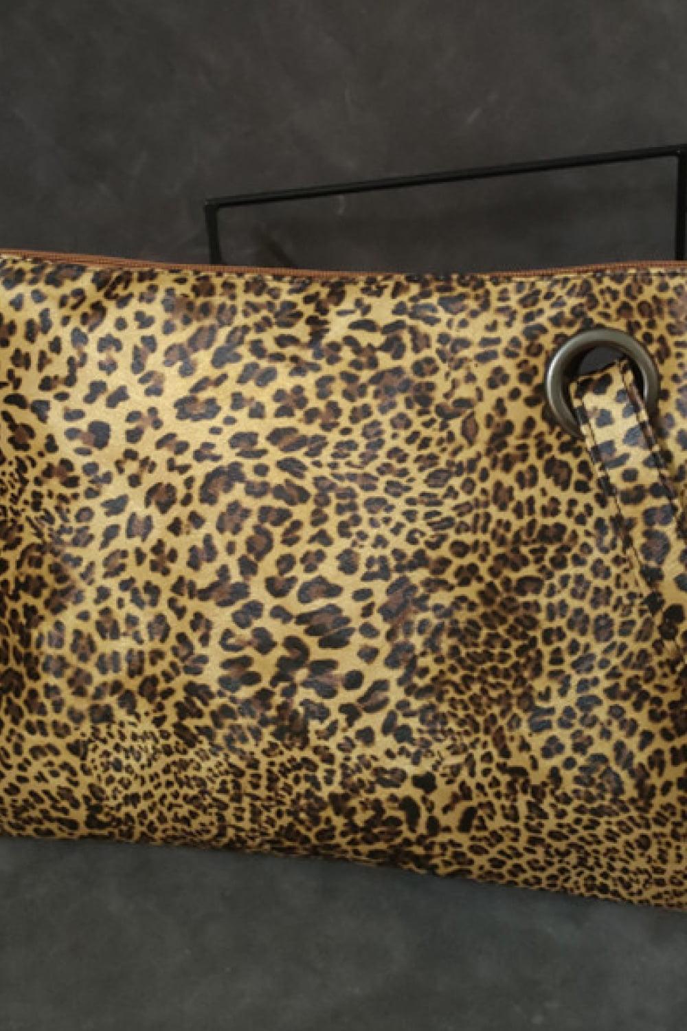 Leopard PU Leather Clutch - Clothes For Her Online Store