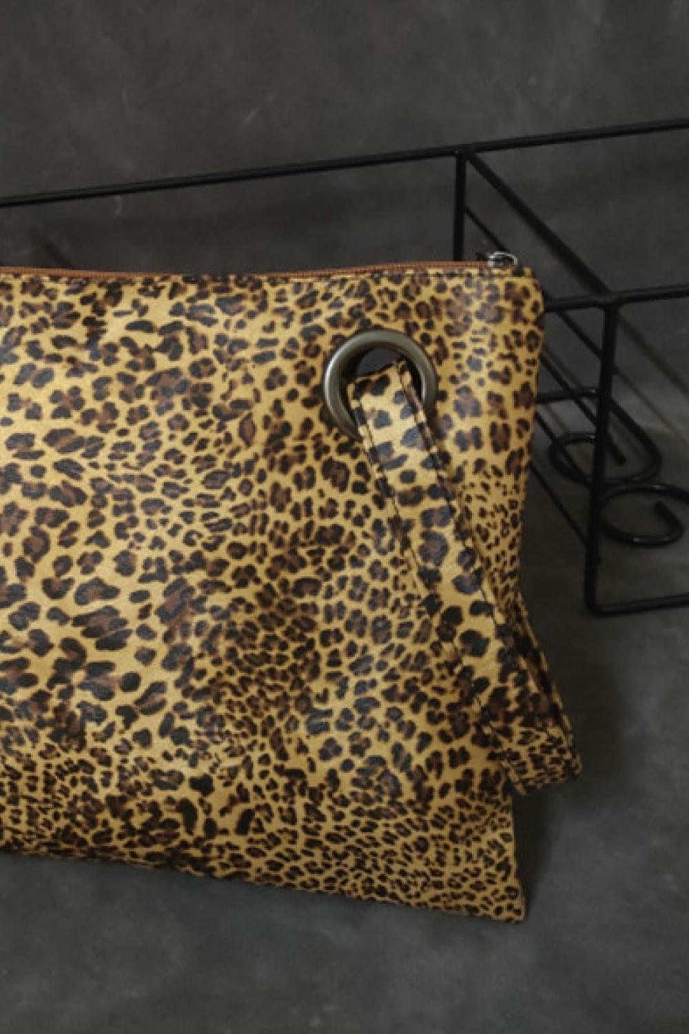 Leopard PU Leather Clutch - Clothes For Her Online Store