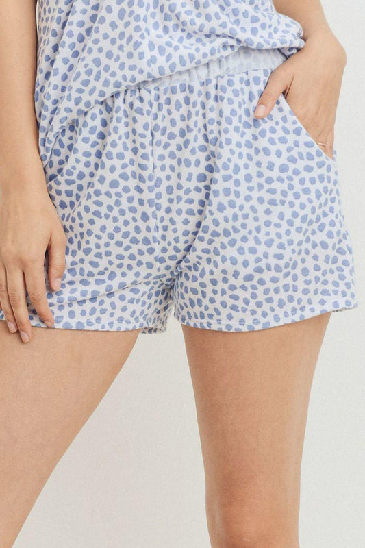 Leopard Printed Terry Short Pants - Clothes For Her Online Store
