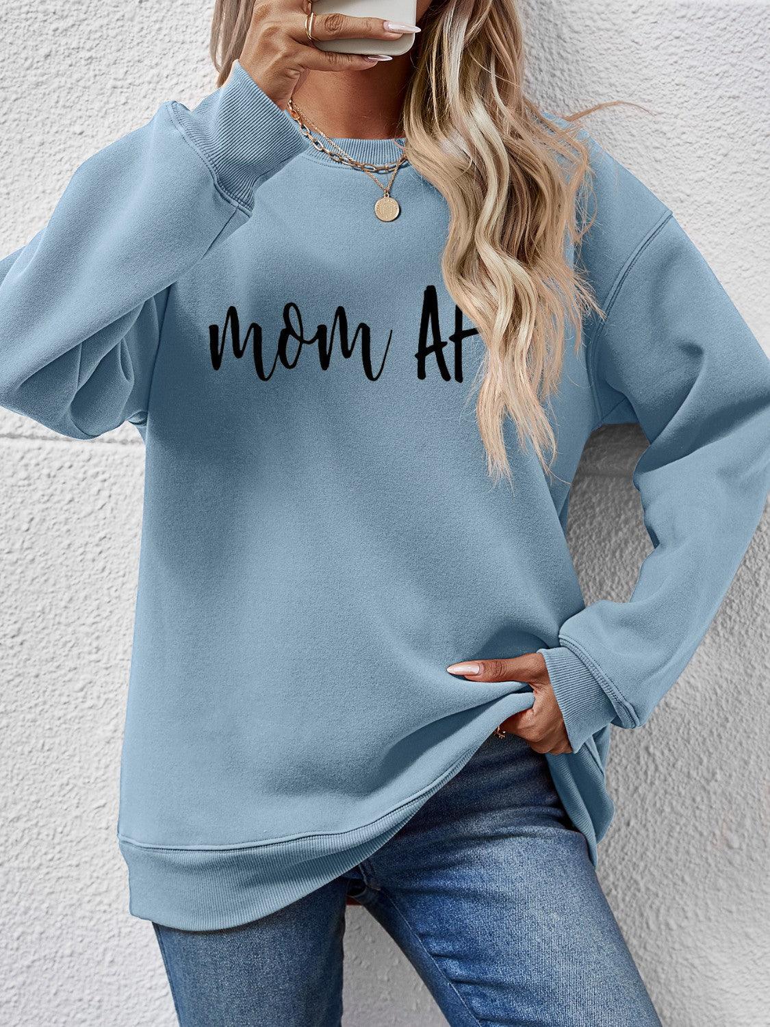Letter Graphic Dropped Shoulder Sweatshirt - Clothes For Her Online Store
