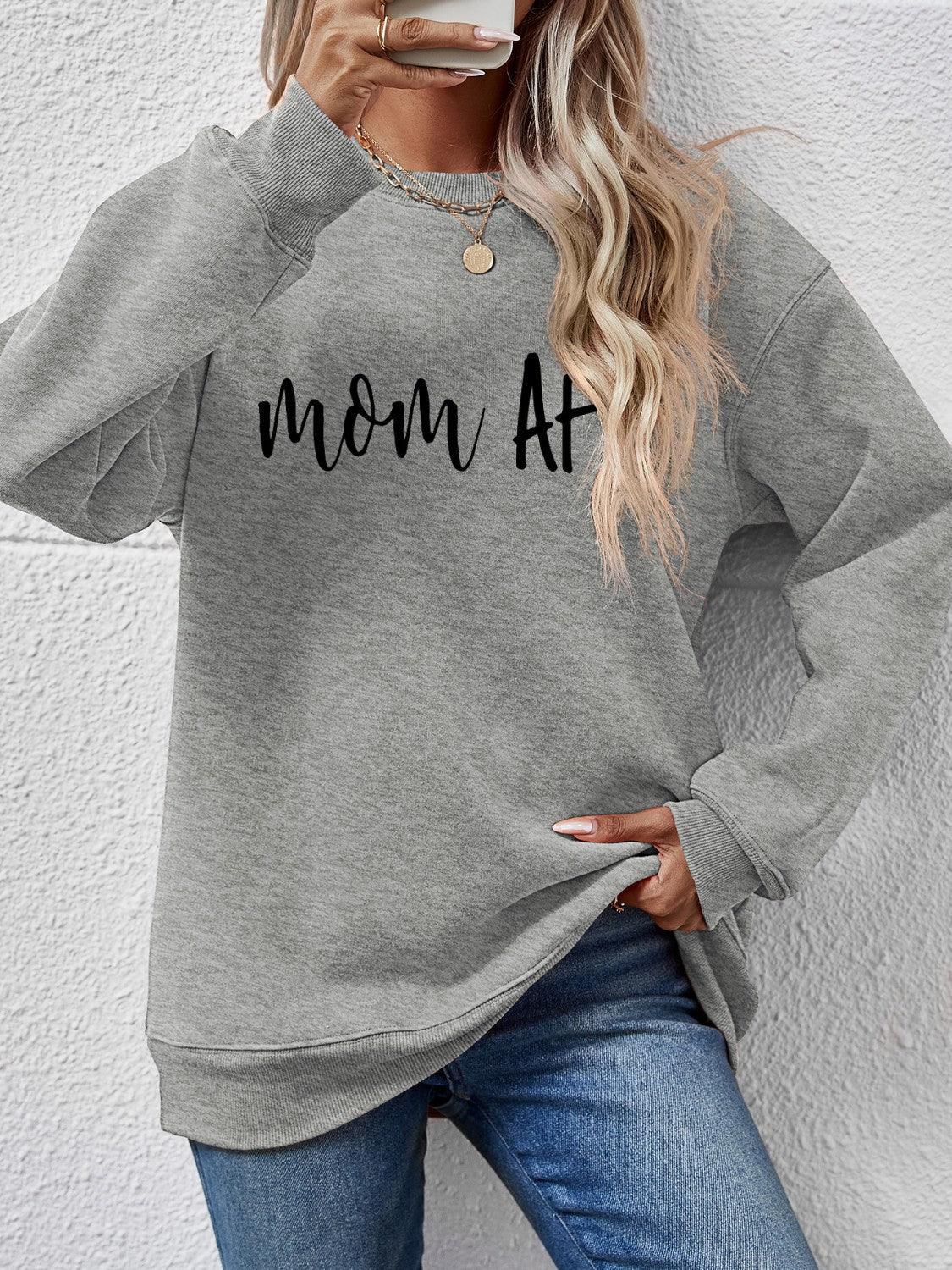 Letter Graphic Dropped Shoulder Sweatshirt - Clothes For Her Online Store