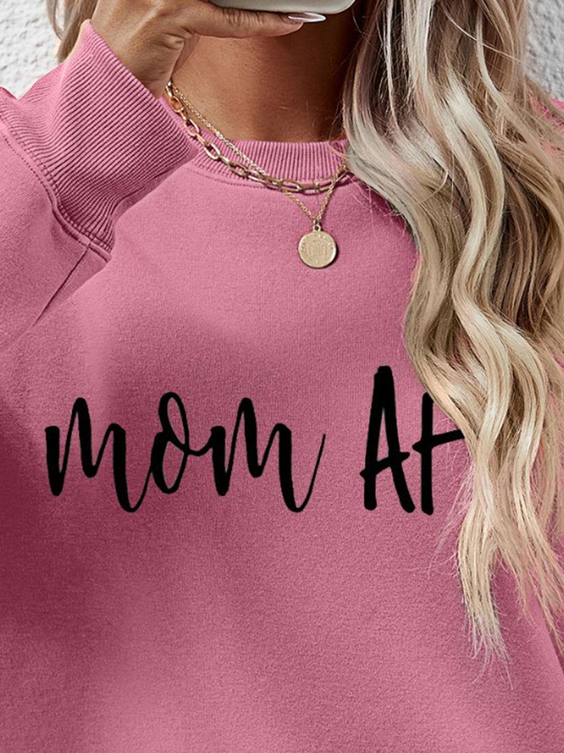 Letter Graphic Dropped Shoulder Sweatshirt - Clothes For Her Online Store