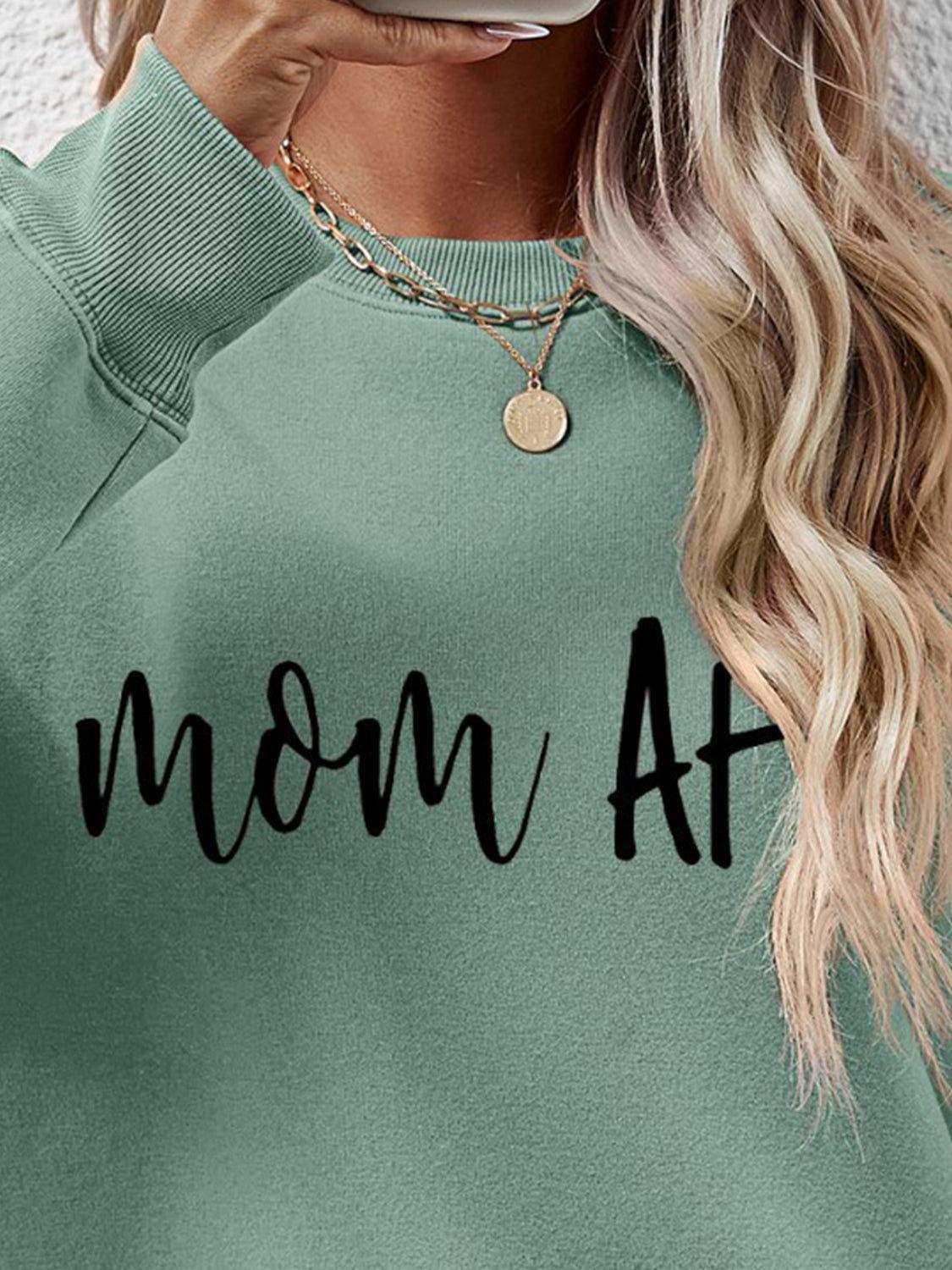 Letter Graphic Dropped Shoulder Sweatshirt - Clothes For Her Online Store
