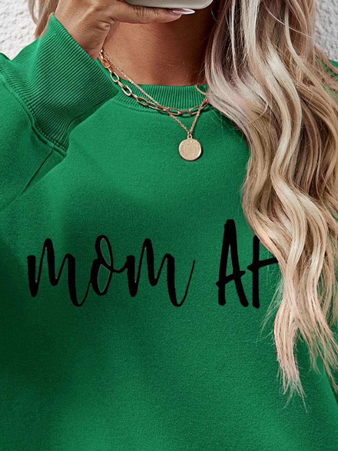 Letter Graphic Dropped Shoulder Sweatshirt - Clothes For Her Online Store