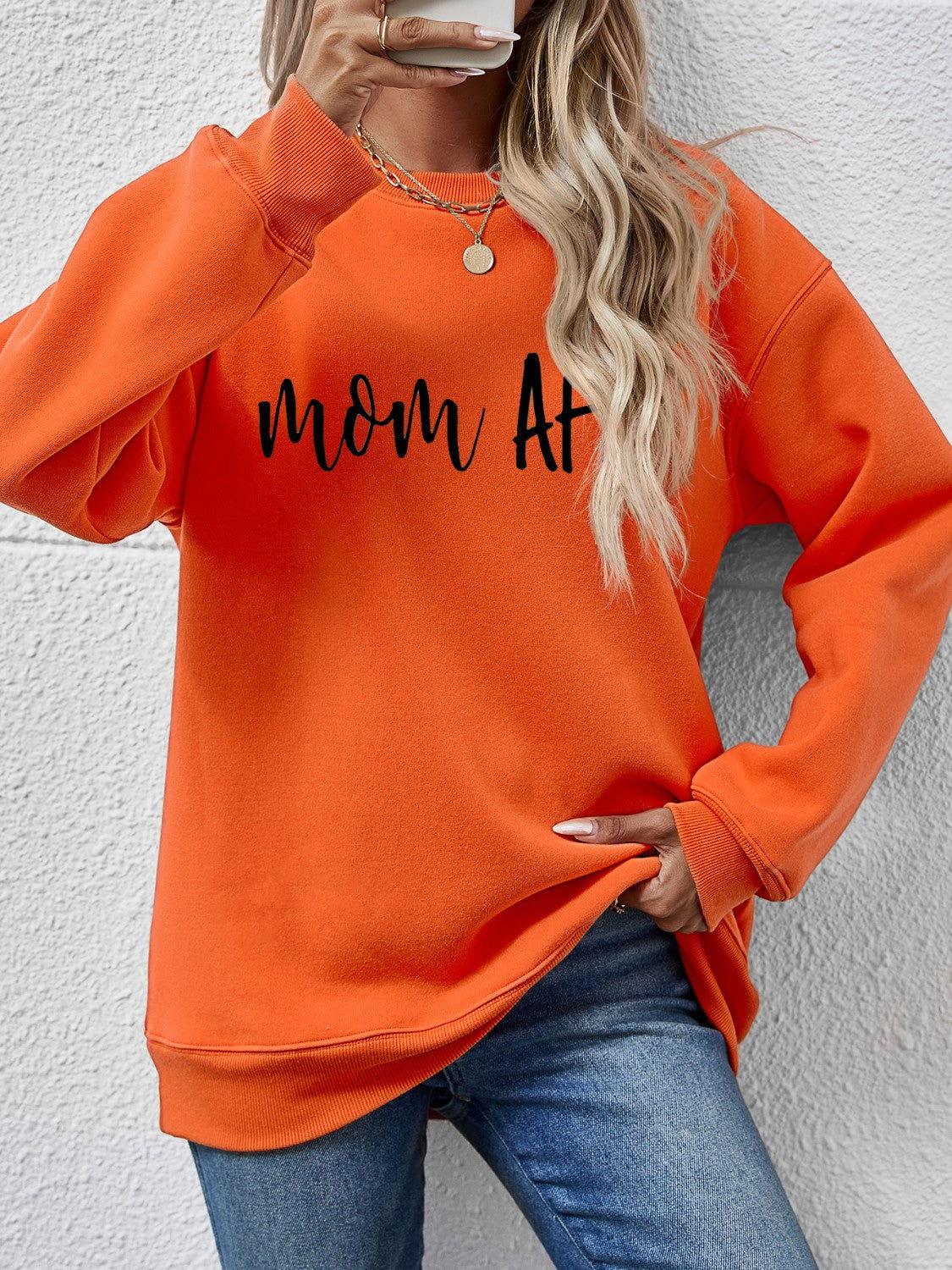 Letter Graphic Dropped Shoulder Sweatshirt - Clothes For Her Online Store