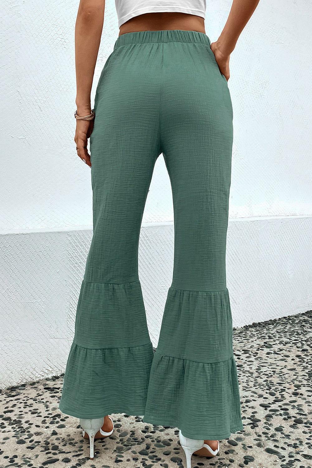Long Flare Pants with Pocket - Clothes For Her Online Store