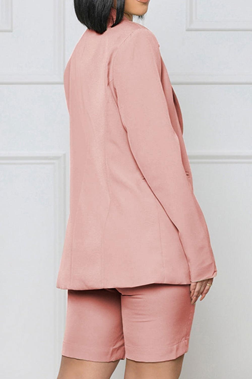 Long Sleeve Blazer and Shorts Set - Clothes For Her Online Store