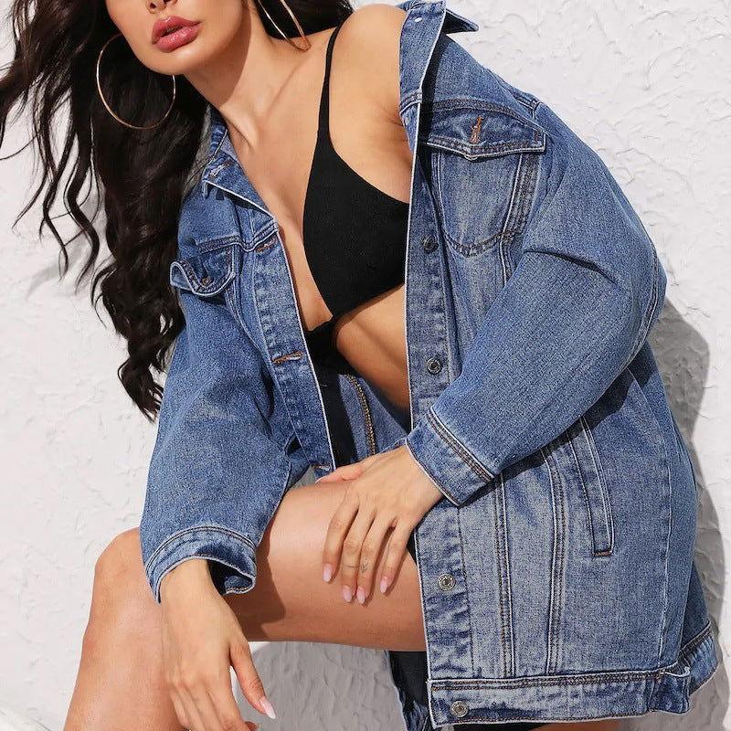 Long Sleeve Denim Jacket - Clothes For Her Online Store