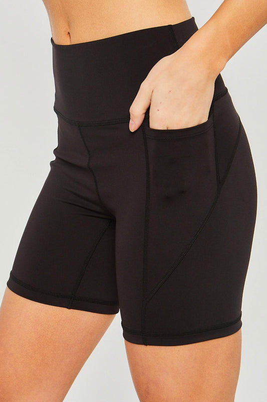 Love Tree High Waist Seam Detail Active Shorts - Clothes For Her Online Store
